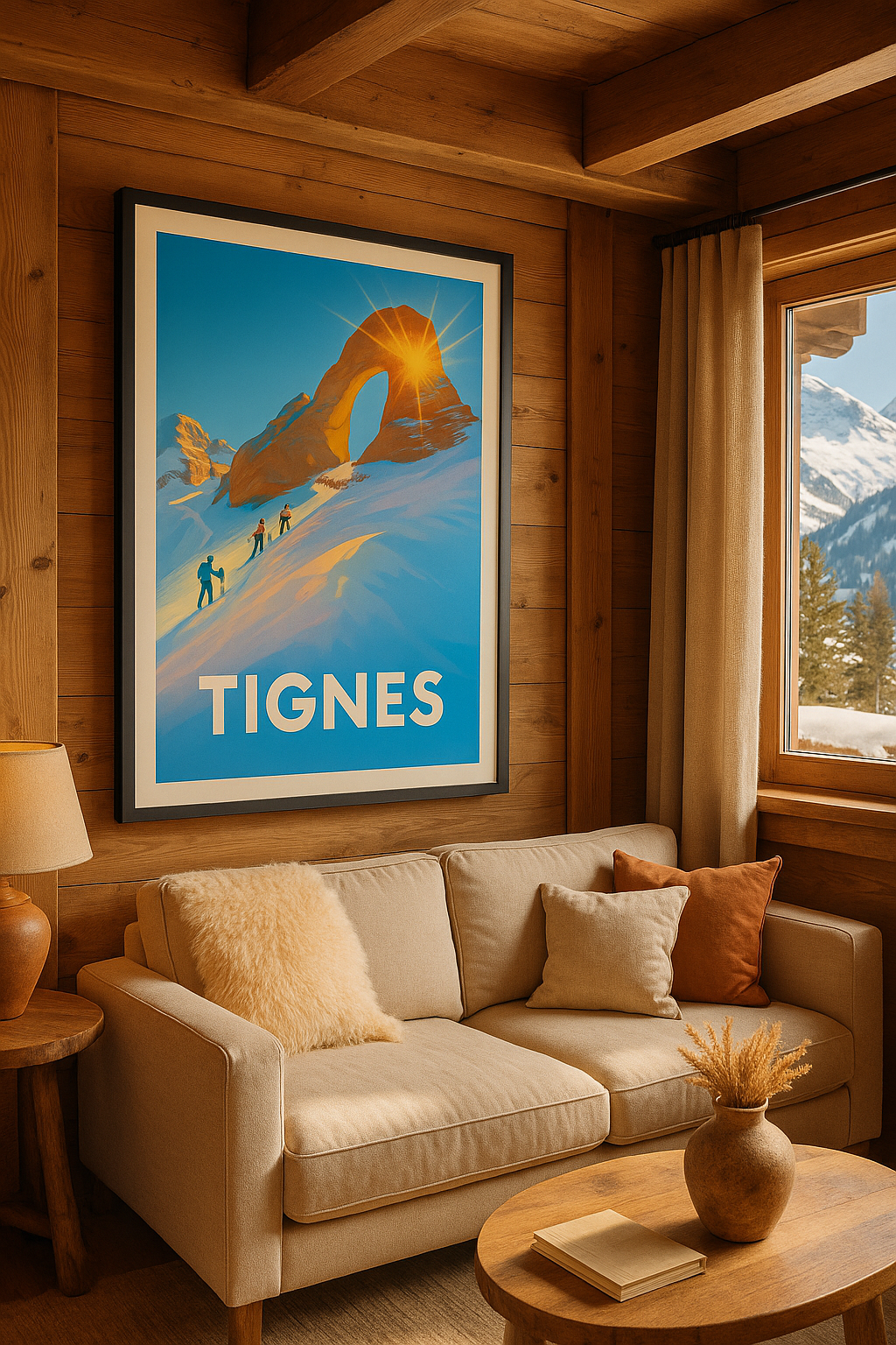 Affiche Tignes — Escapade hivernale au sommet · poster d'art de Tignes