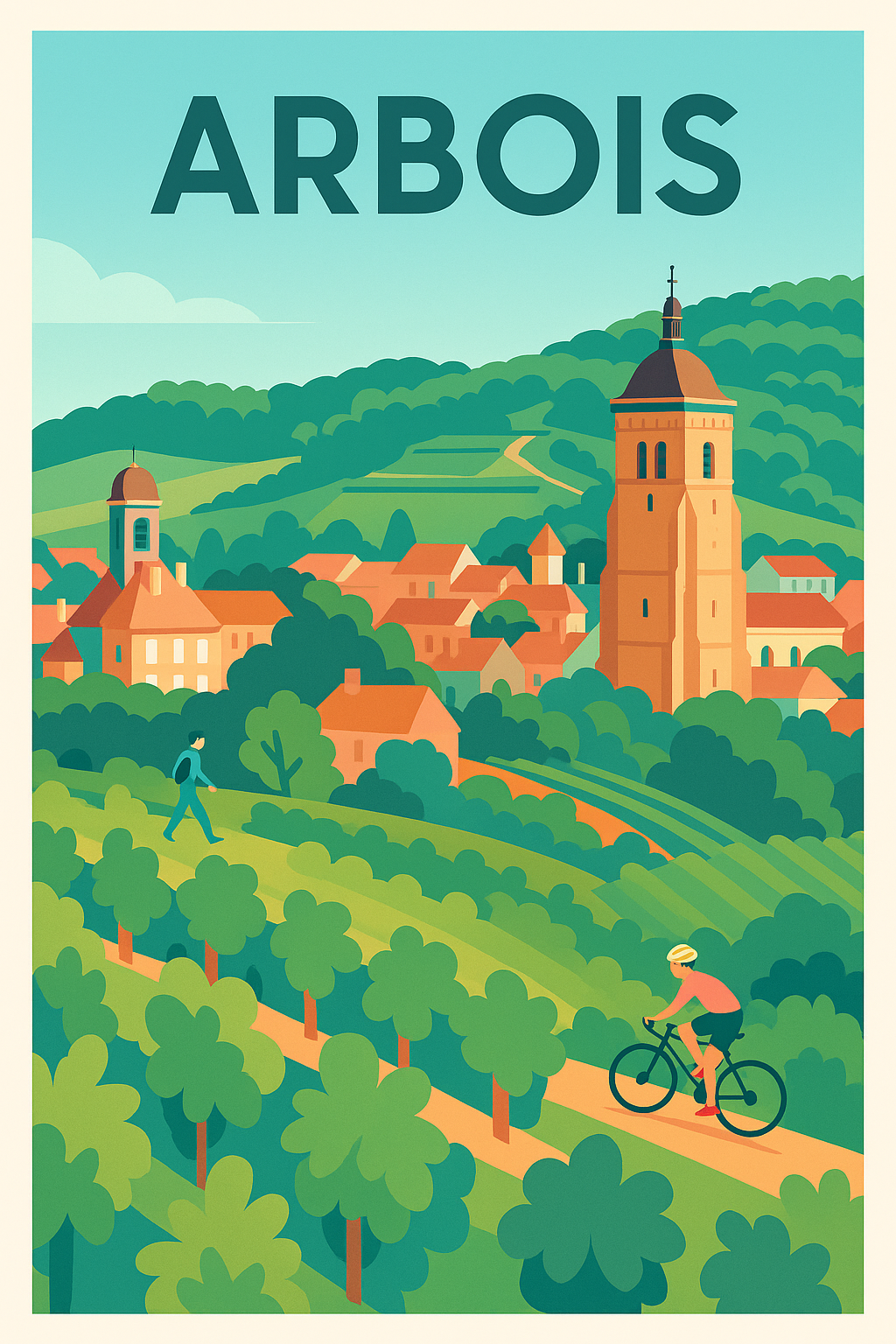 Affiche de Arbois - Balade au cœur des vignobles jurassiens