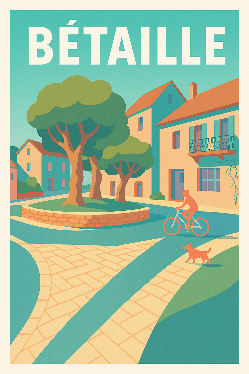Affiche de Bétaille - Charme paisible et harmonie rurale