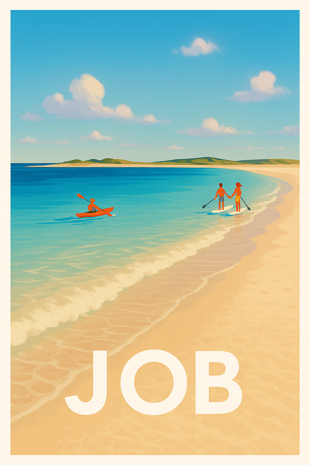 Affiche Job — Évasion et détente au bord de l'eau · poster d'art de Job