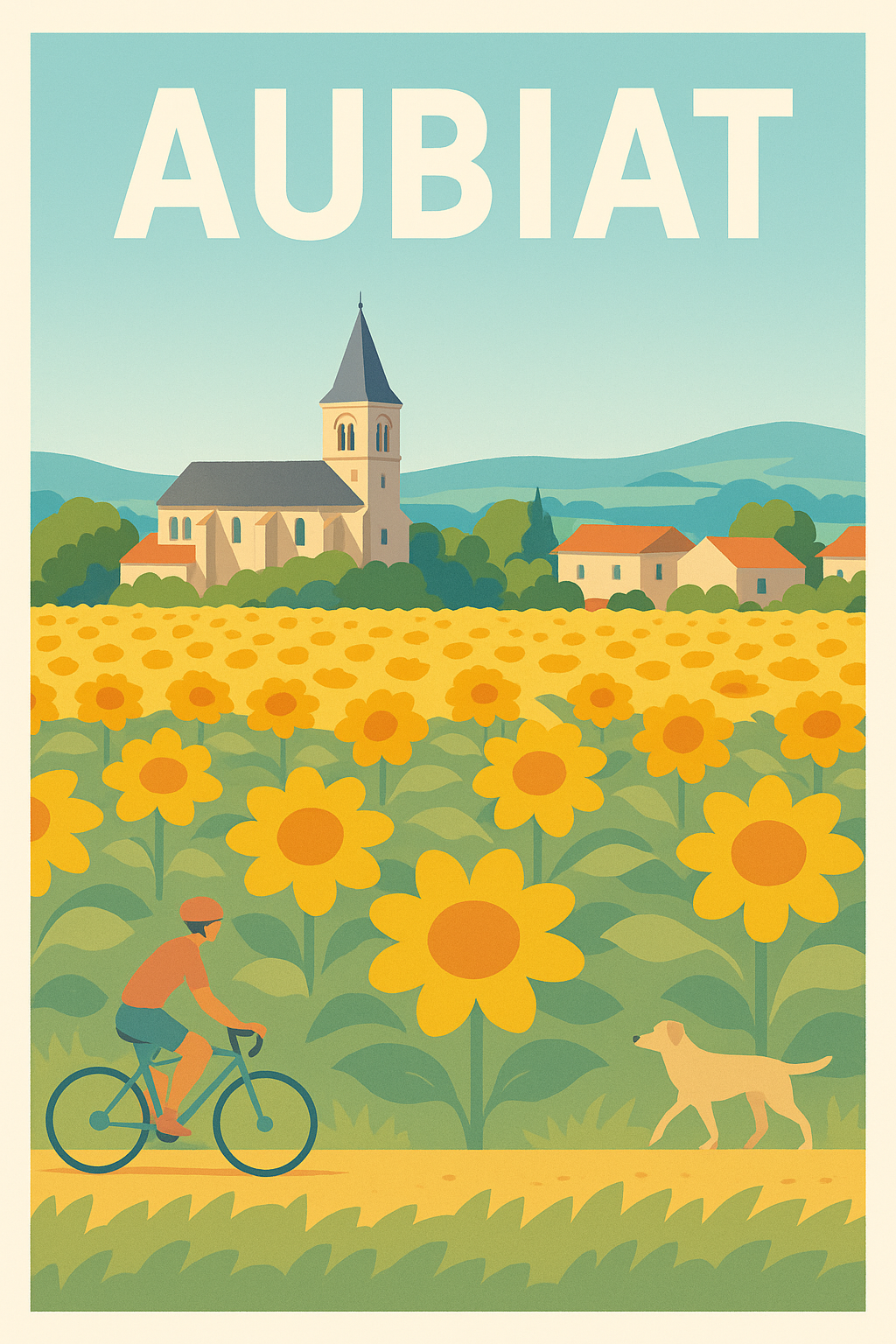 Affiche de Aubiat - Escapade champêtre au cœur des tournesols