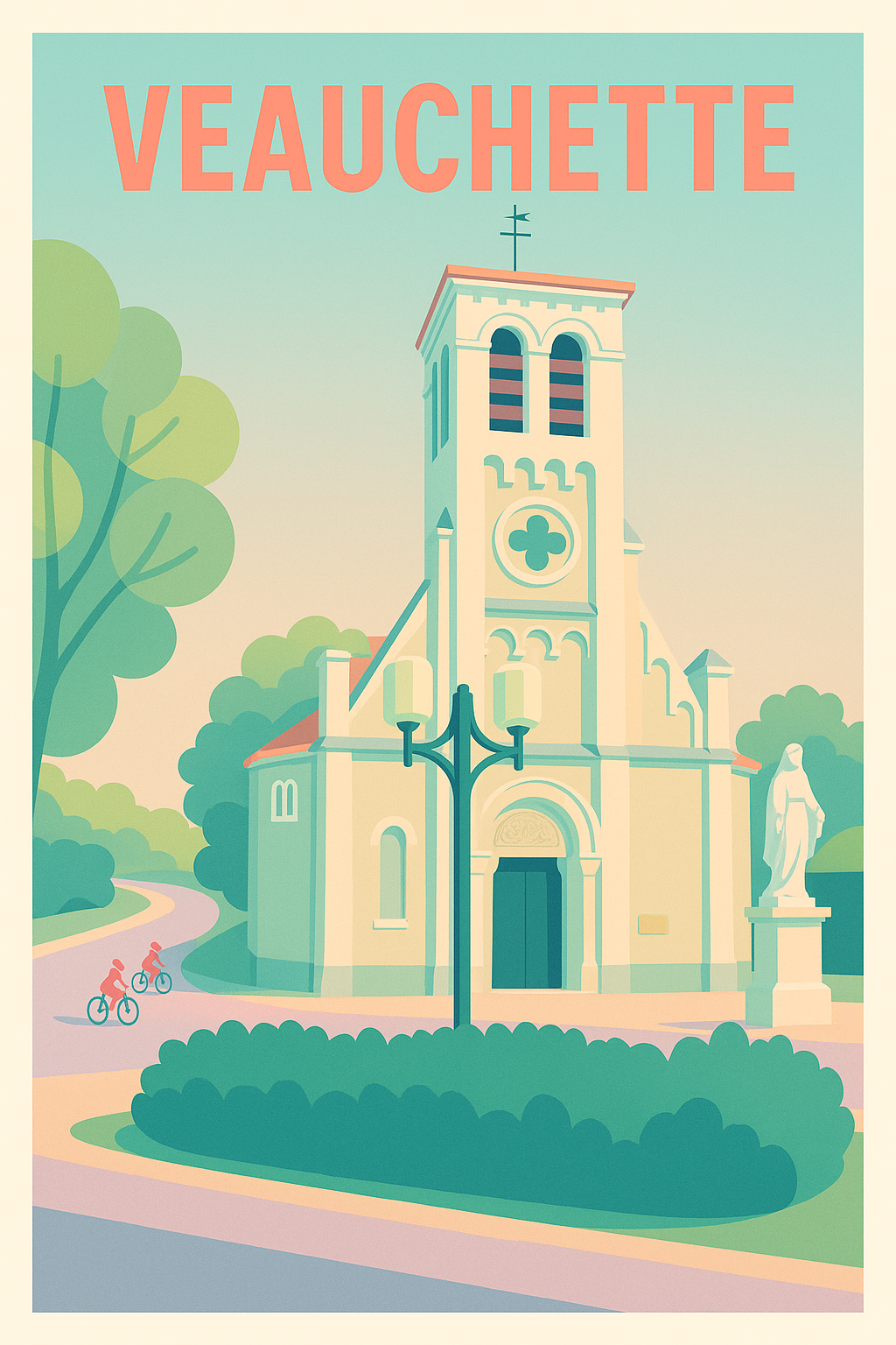 Affiche de Veauchette - Charme historique et douceur de vivre