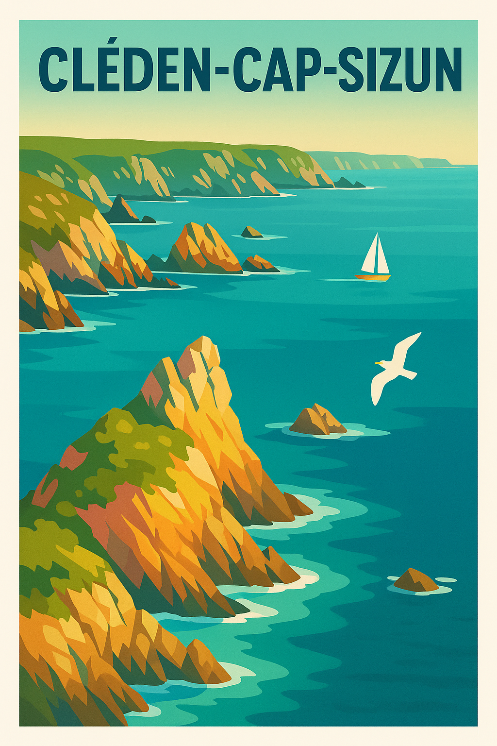 Affiche de Cléden-Cap-Sizun - L'évasion sauvage sur la côte bretonne