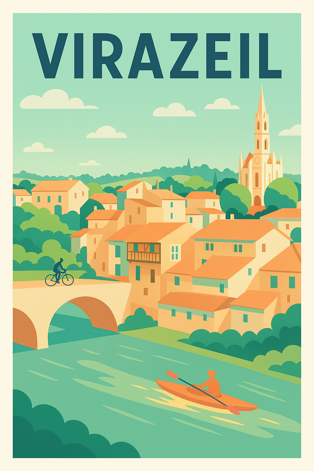 Affiche de Virazeil - Charme et sérénité au fil de l'eau