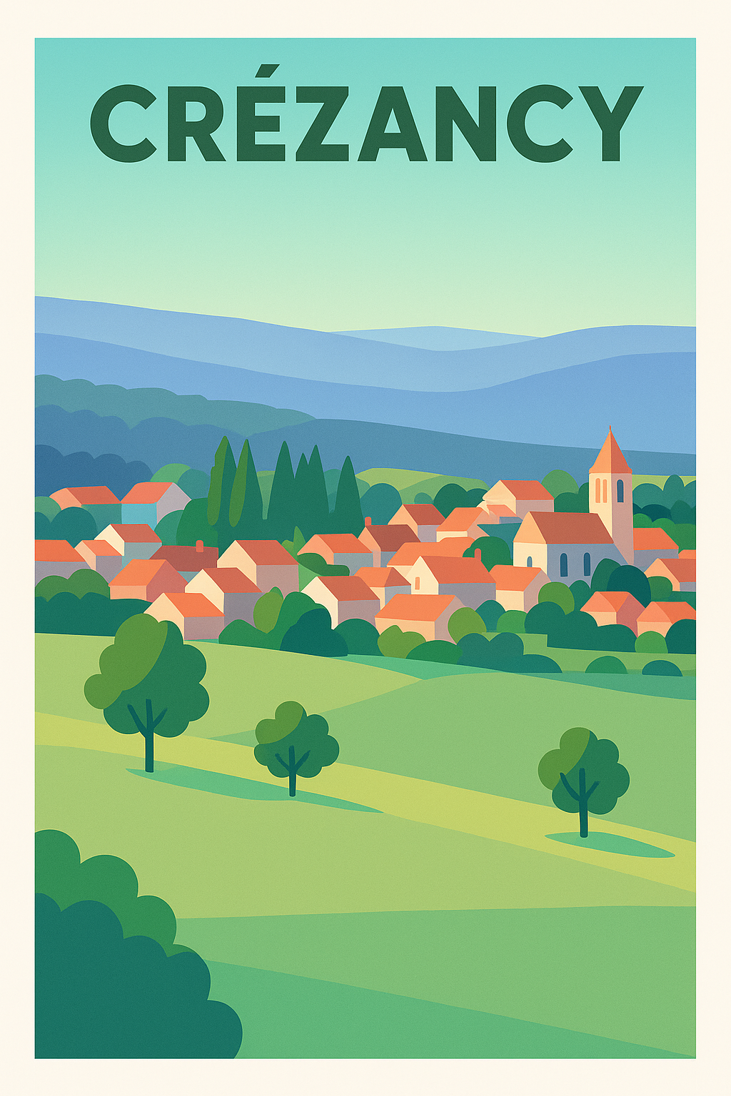 Affiche de Crézancy - Charme bucolique et douceur de vie