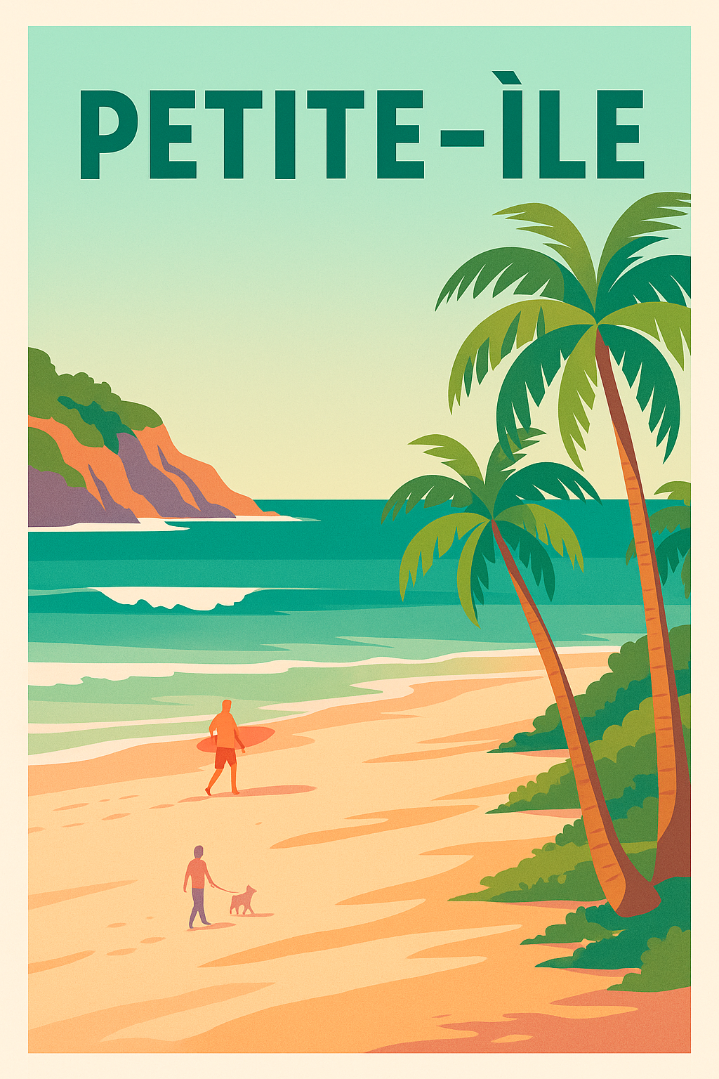 Affiche de Petite-Île - Évasion tropicale et douceur de vie