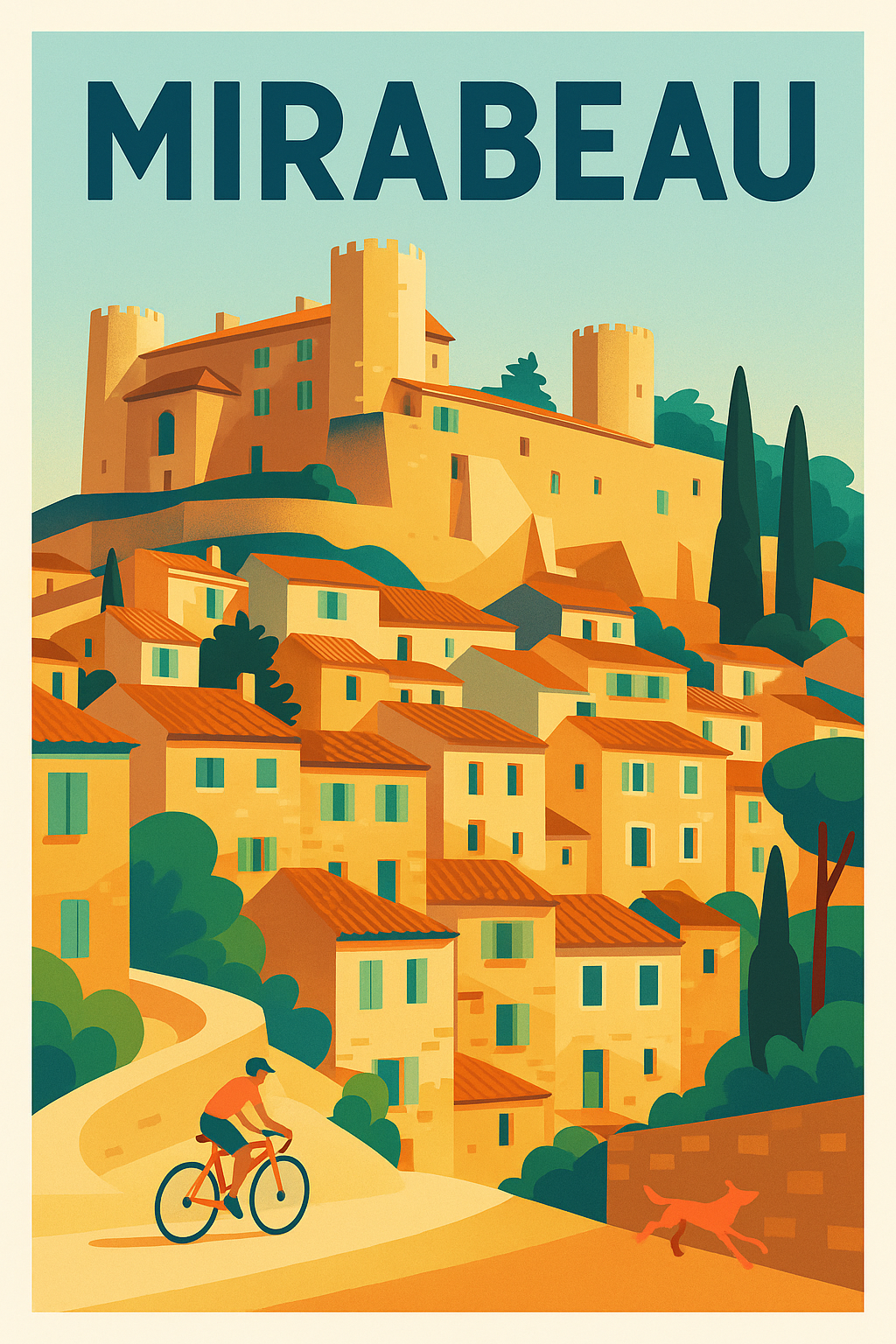 Affiche de Mirabeau - Charme Provençal et Douceur de Vivre