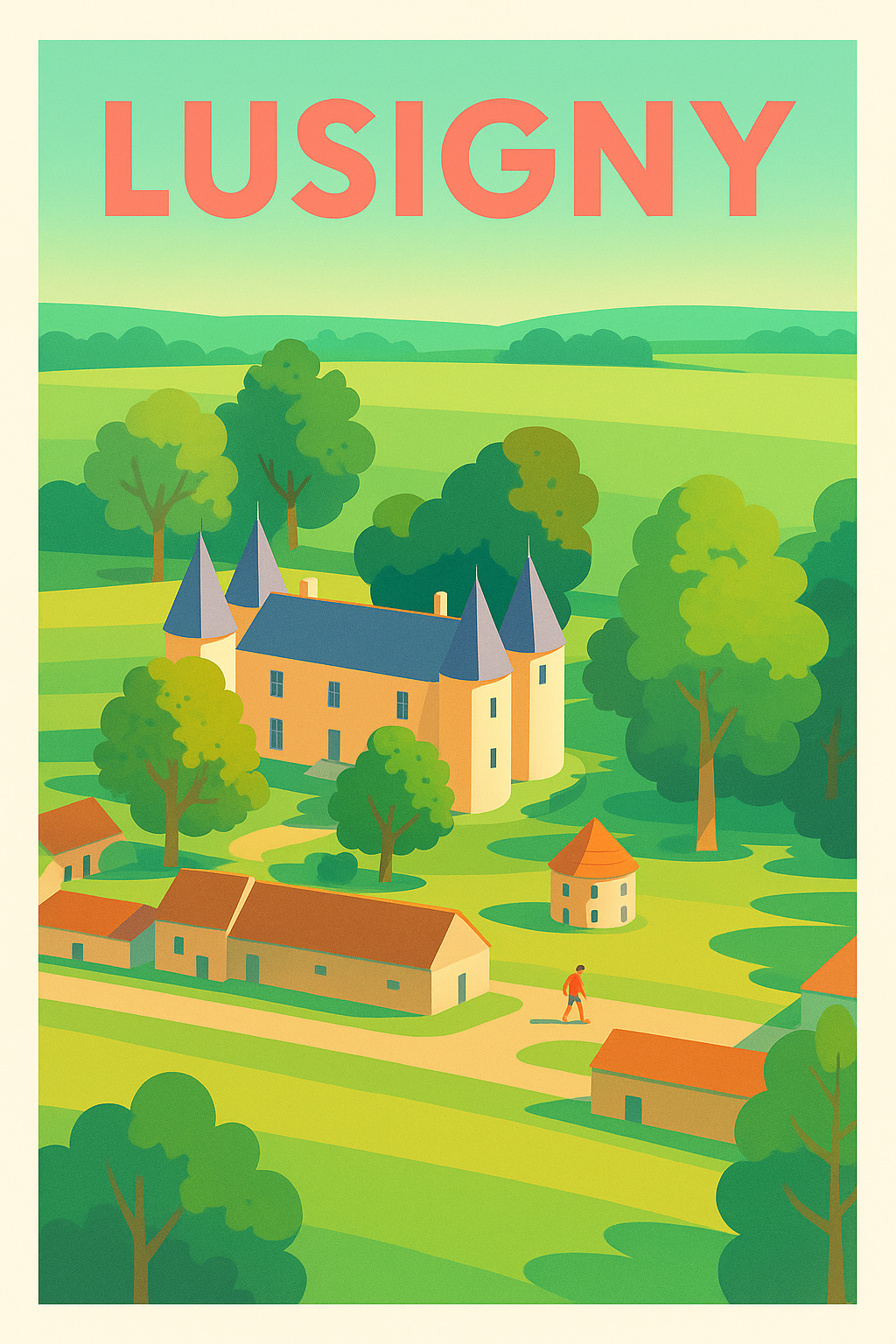Affiche de Lusigny - Charme bucolique et patrimoine champêtre
