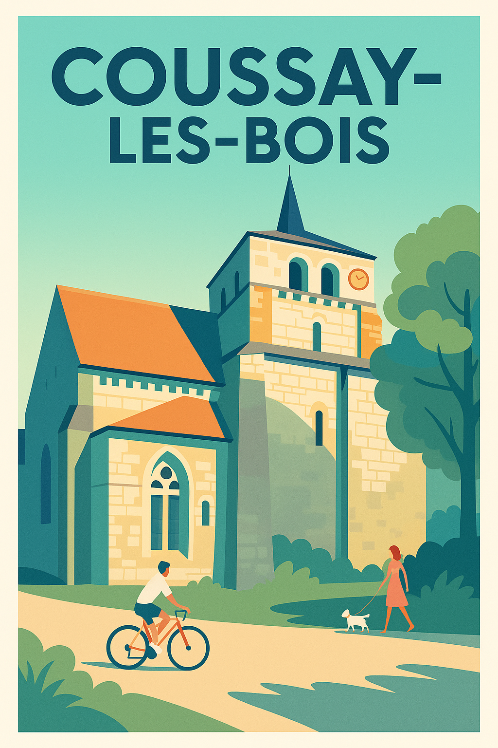 Affiche de Coussay-les-Bois - Charme naturel et patrimoine vivant