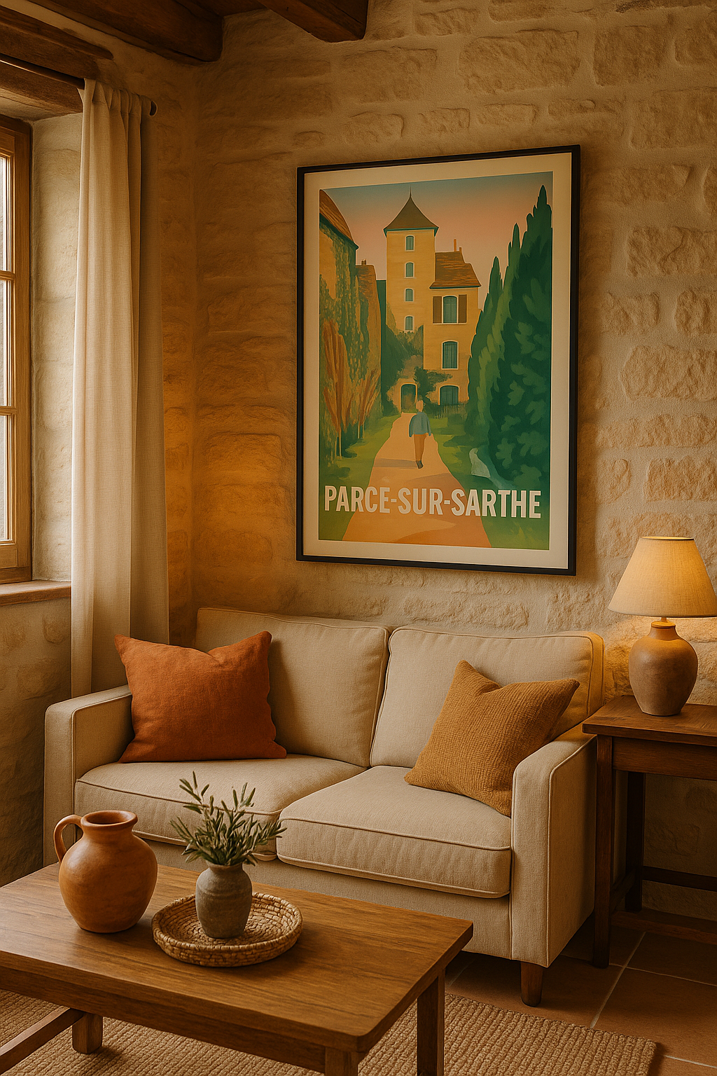 Mise en situation Affiche de Parcé-sur-Sarthe - Promenade en douceur au cœur de la ville