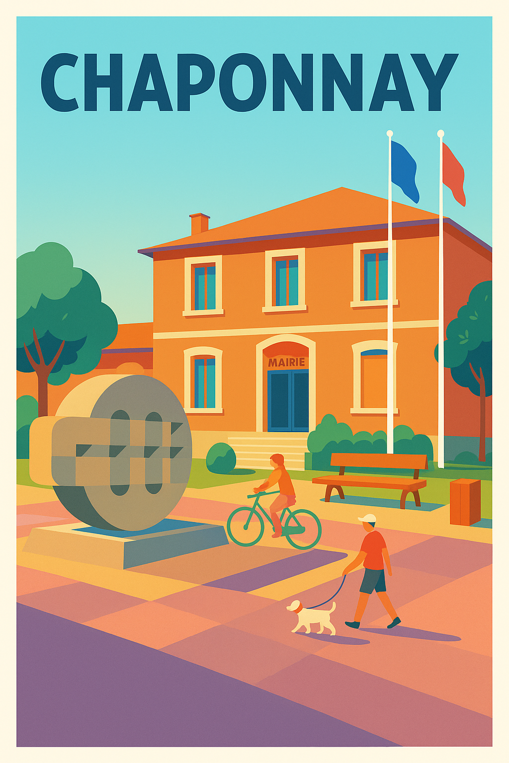 Affiche de Chaponay - L'accueil chaleureux au cœur du village