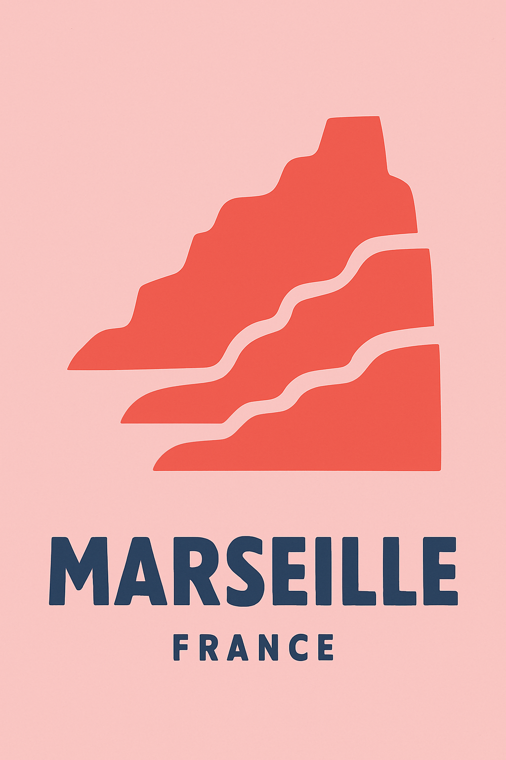 Affiche de Marseille - Design minimaliste et élégance méditerranéenne