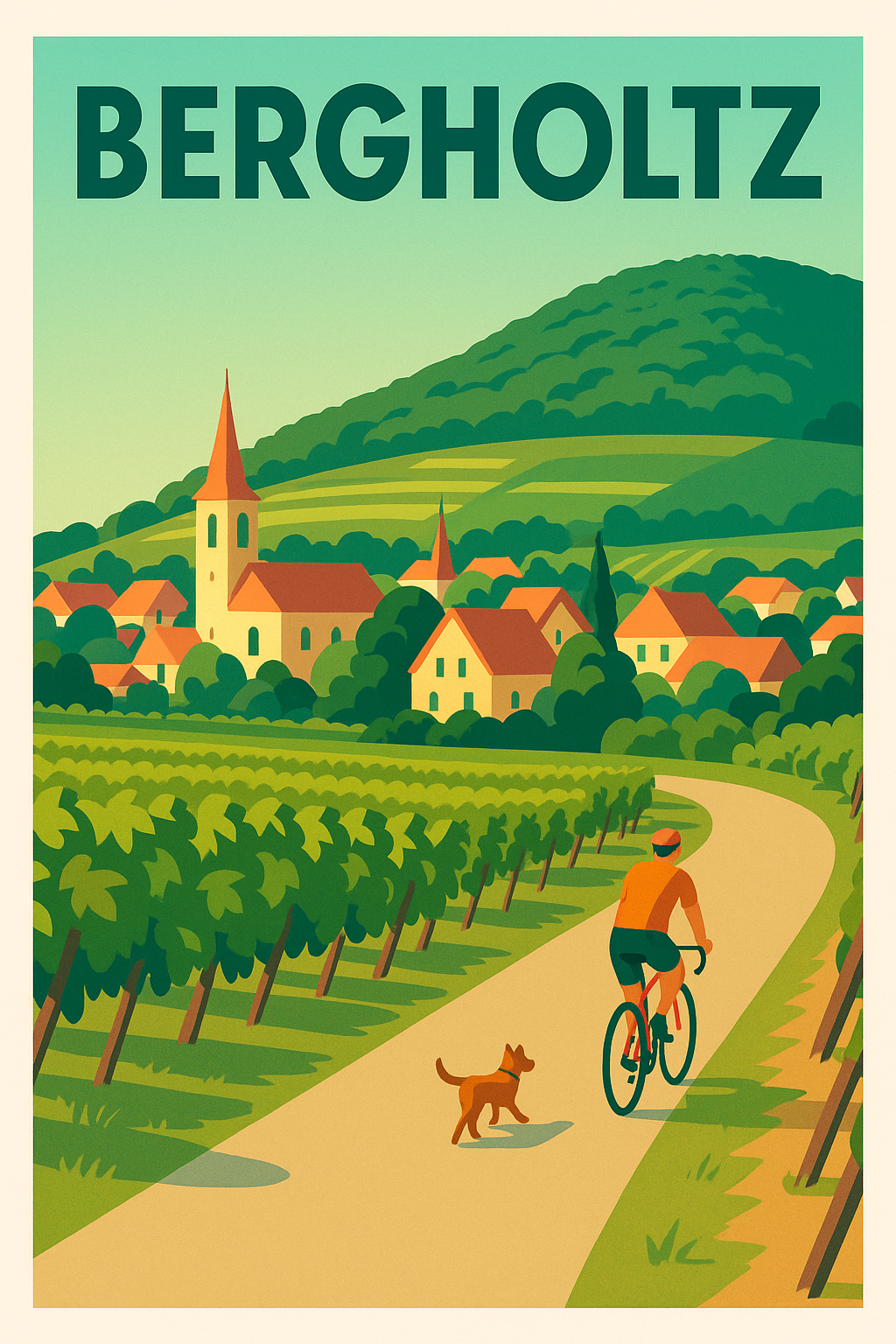 Affiche de Bergholtz - L'évasion champêtre à vélo