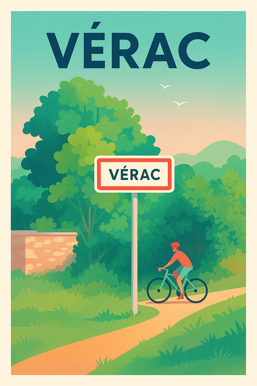 Affiche de Vérac - Escapade nature à vélo