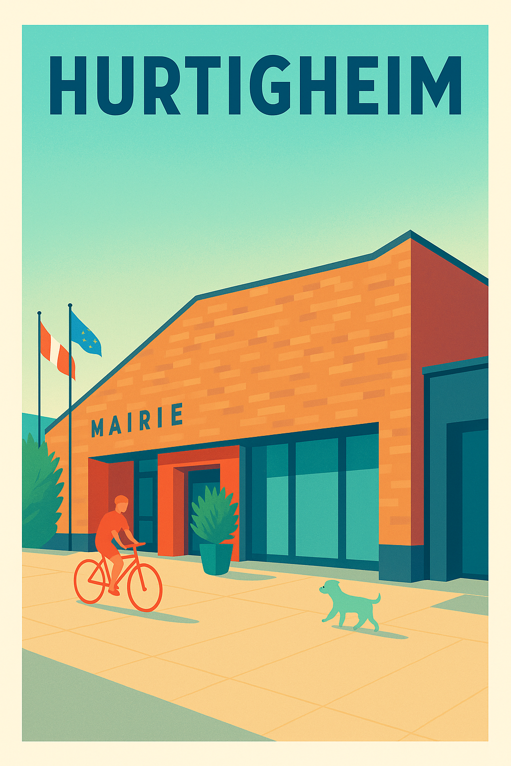 Affiche de Hurtigheim - L'Esprit Paisible de la Mairie