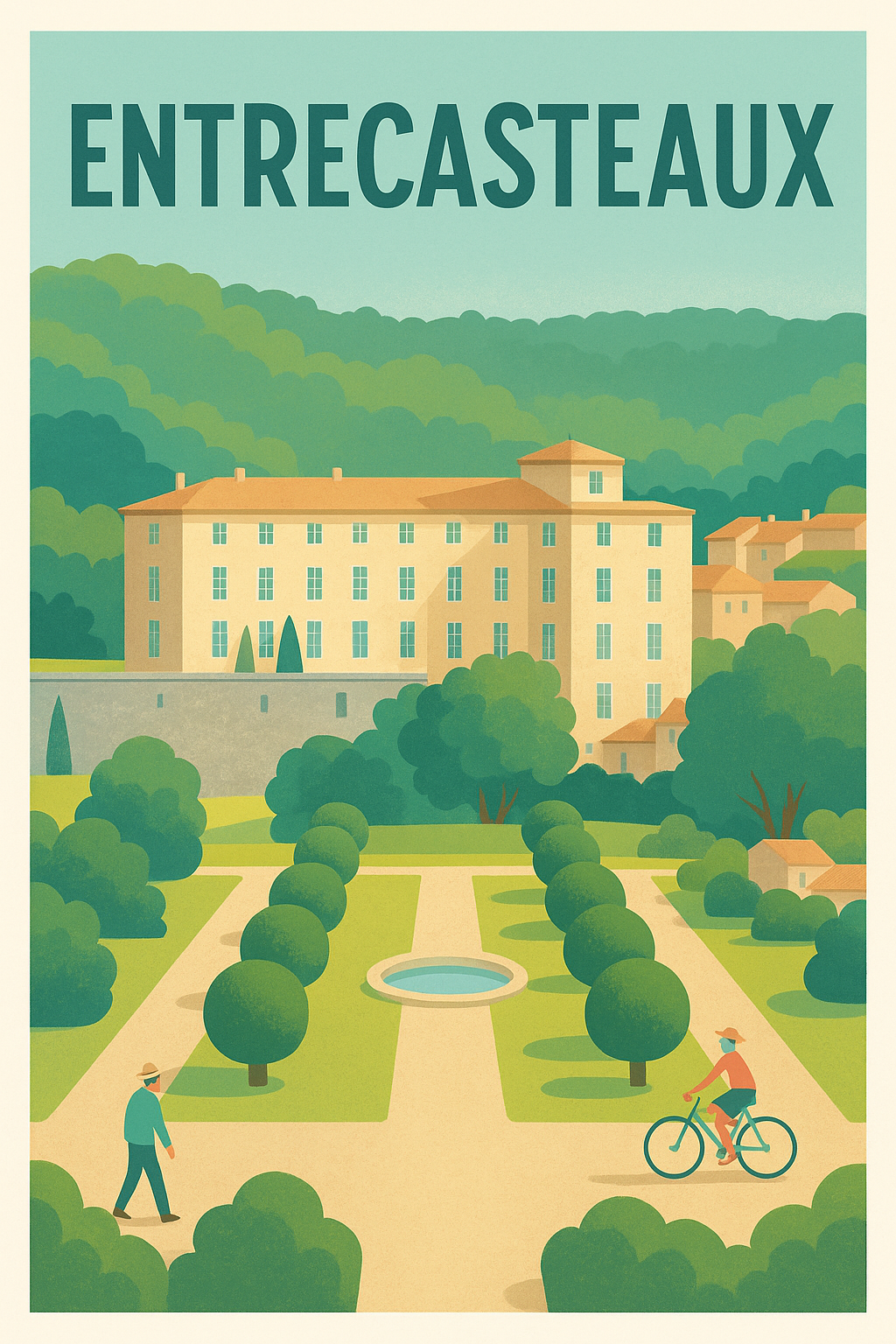 Affiche de Entrecasteaux - Charme Provençal et Sérénité Verte