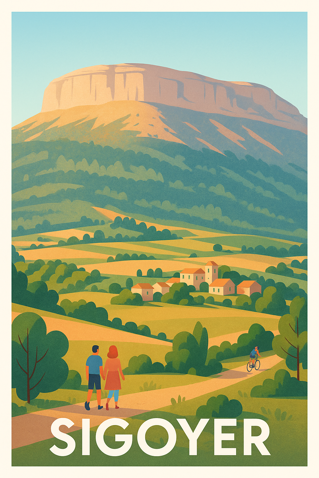 Affiche Sigoyer — Évasion bucolique au pied du massif · poster d'art de Sigoyer