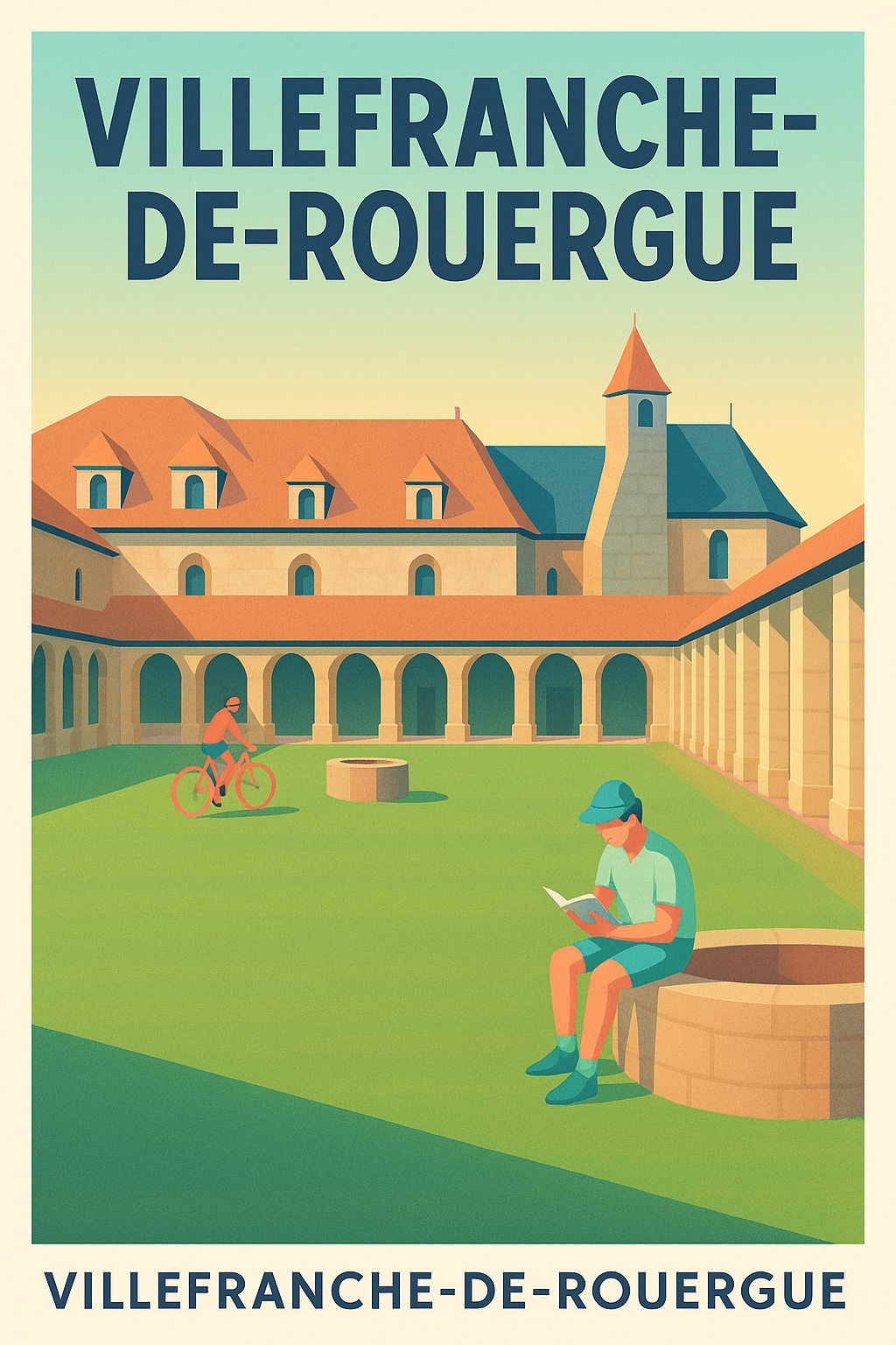Affiche de Villefranche-de-Rouergue - Sérénité et Patrimoine au Cloître