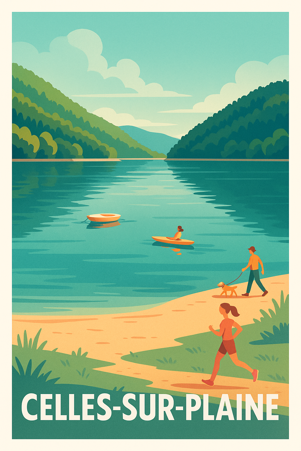 Affiche de Celles-sur-Plaine - Évasion et nature au bord de l'eau