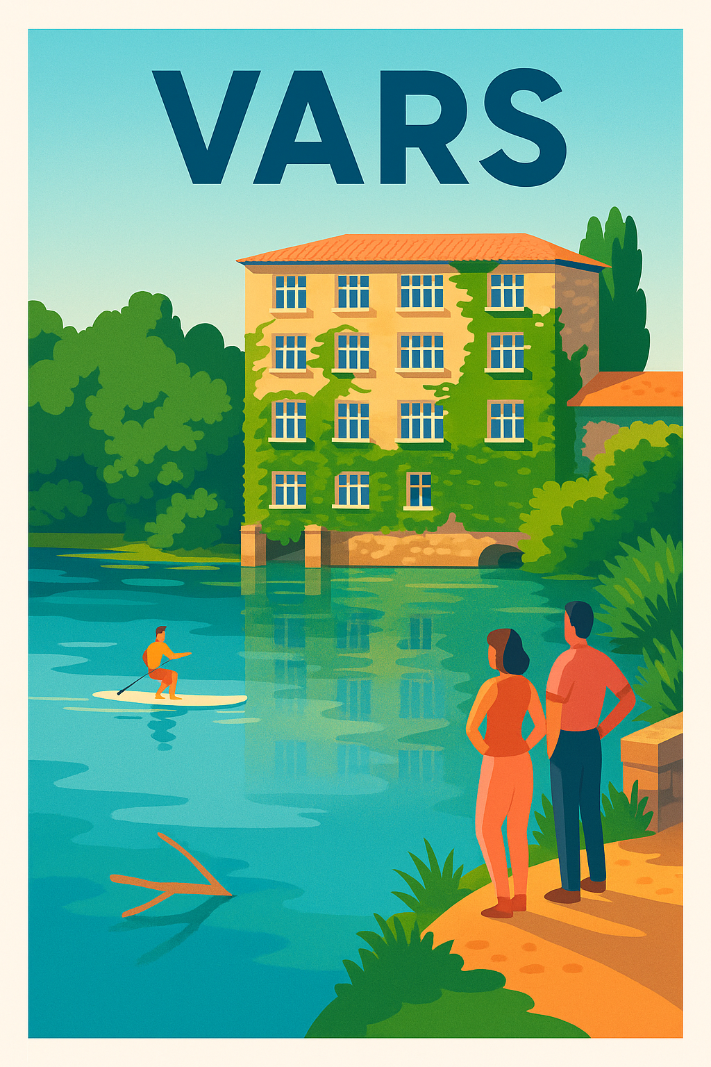 Affiche de Vars - Évasion au fil de l'eau