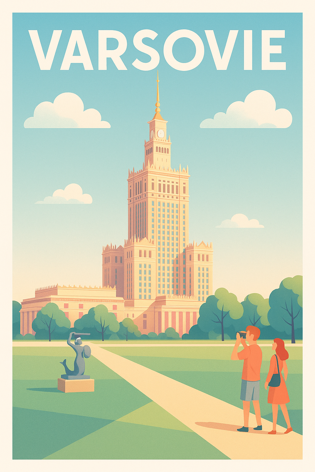 Affiche de Varsovie - L'élégance architecturale au cœur de la capitale