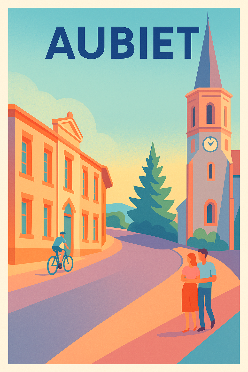 Affiche de Aubiet - Charme et douceur d'une ville à découvrir