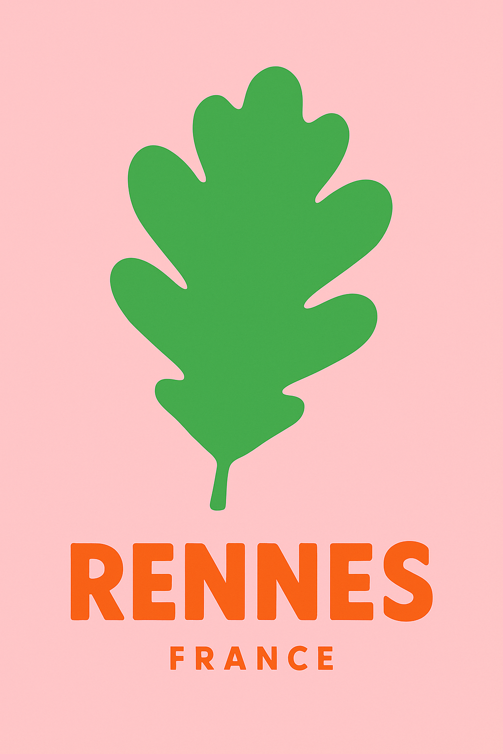 Affiche de Rennes - Symbole naturel et moderne
