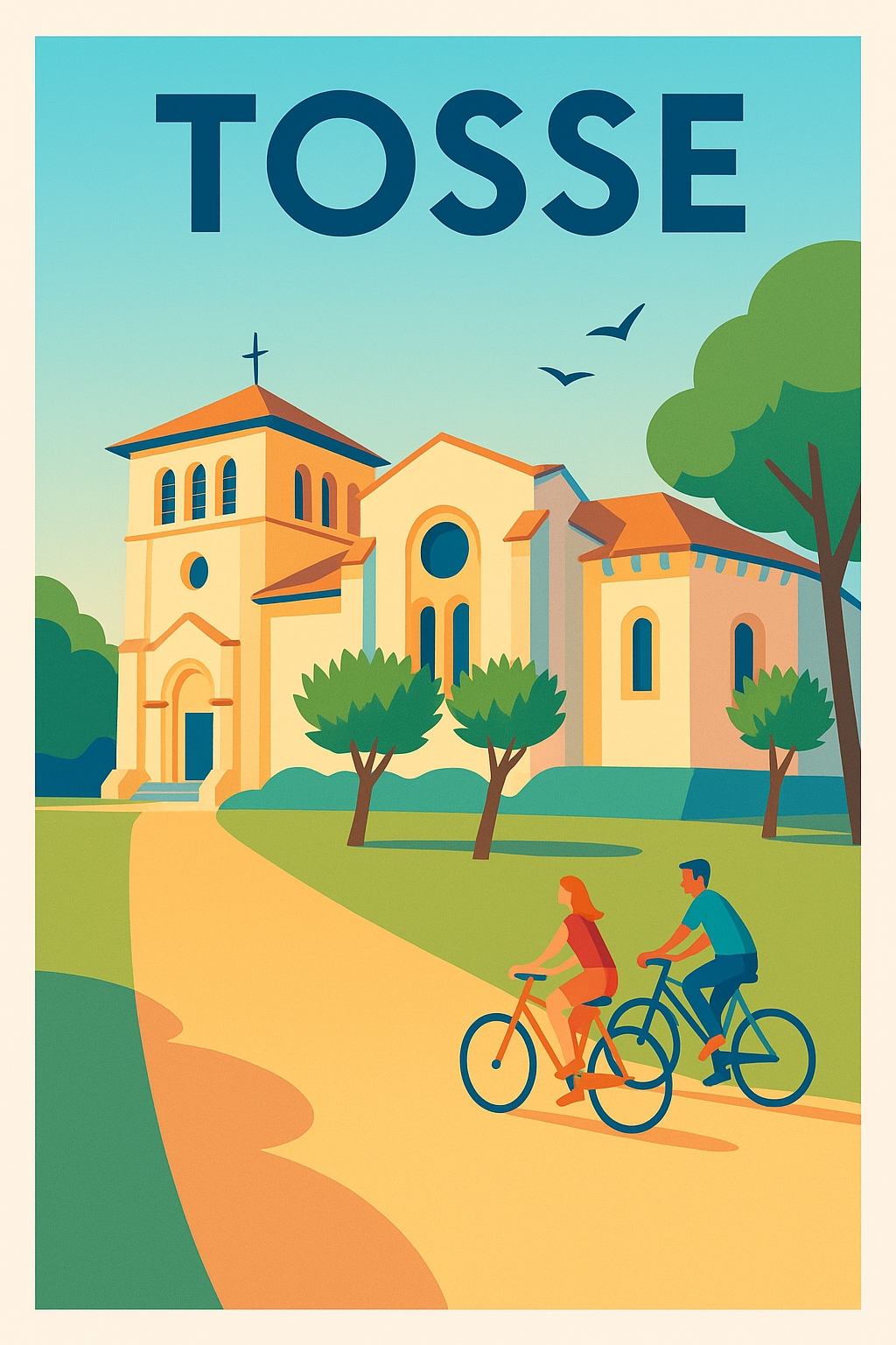 Affiche de Tosse - Balade à vélo sous le soleil landais