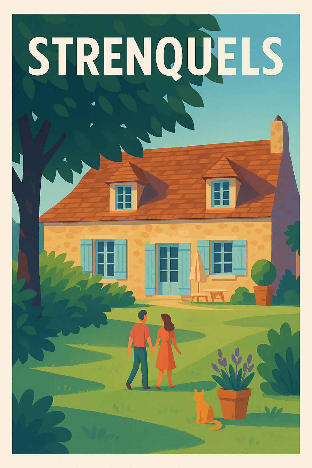 Affiche Strenquels — Charme et Sérénité en Campagne · poster d'art de Strenquels