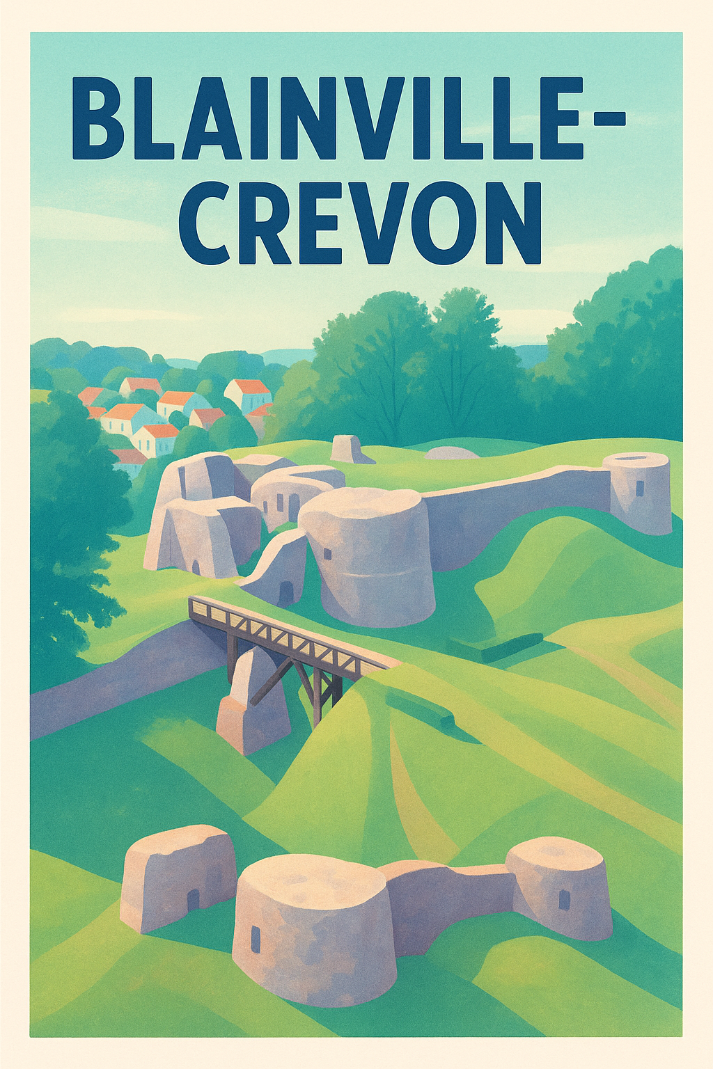 Affiche de Blainville-Crevon - Découvrez le charme historique de la forteresse normande