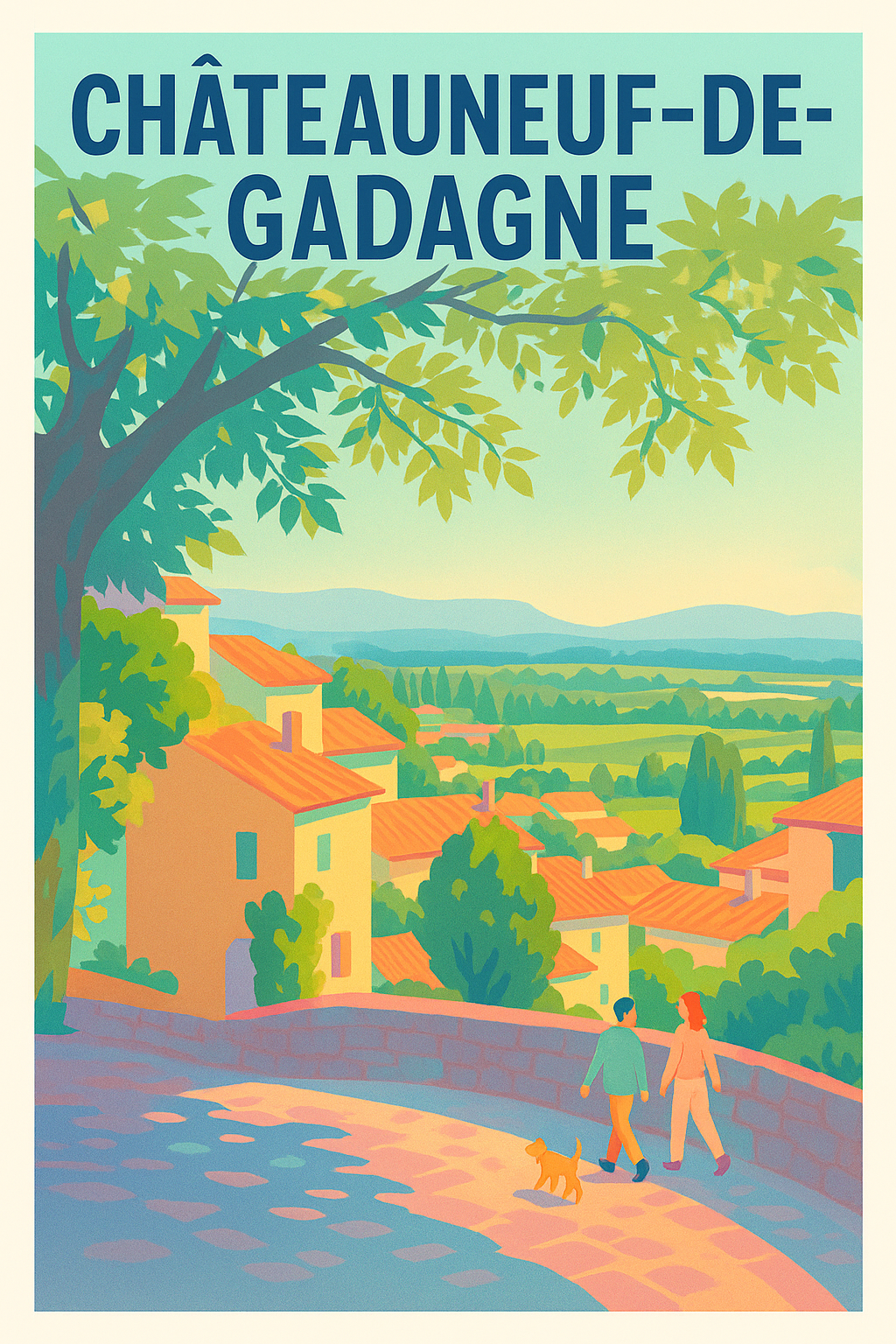 Affiche de Châteauneuf-de-Gadagne - Un village provençal enchanteur