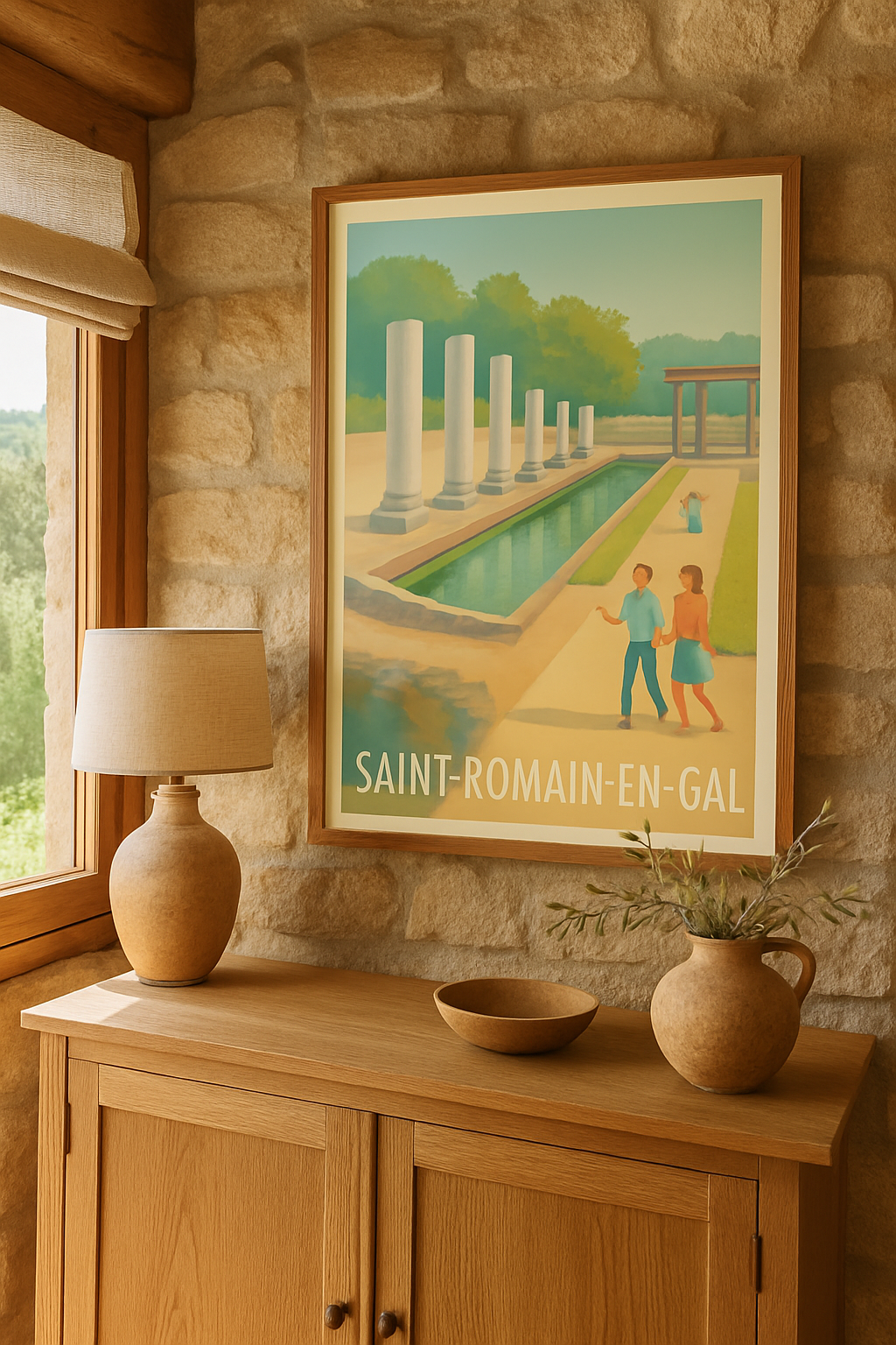 Mise en situation Affiche de Saint-Romain-en-Gal - Voyage au cœur de l'Antiquité gallo-romaine