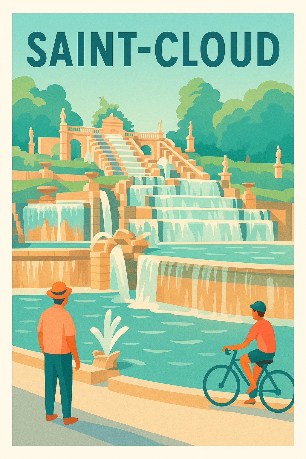 Affiche de Saint-Cloud - L'élégance des jardins et cascades