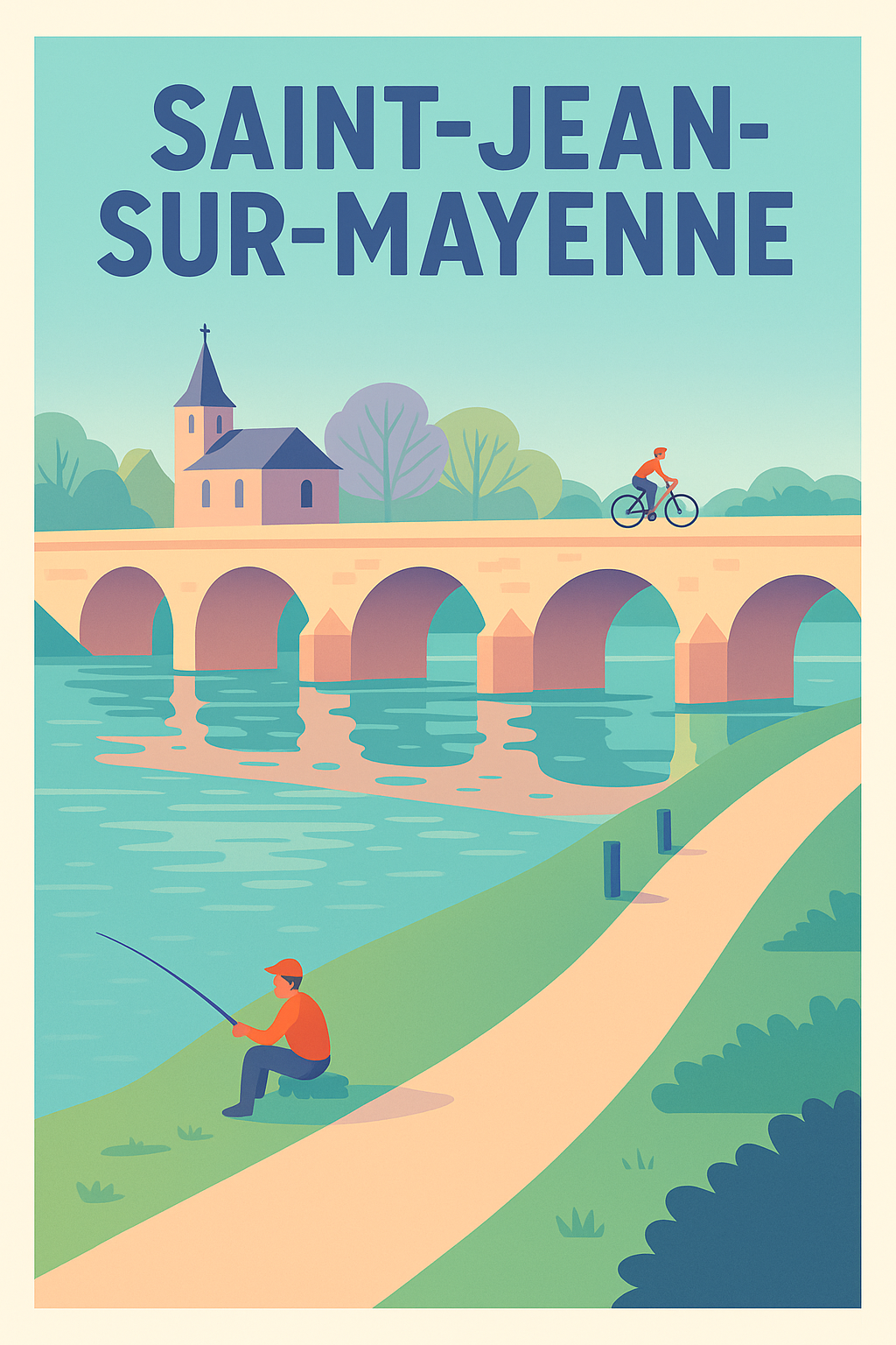 Affiche de Saint-Jean-sur-Mayenne - Sérénité au fil de l'eau