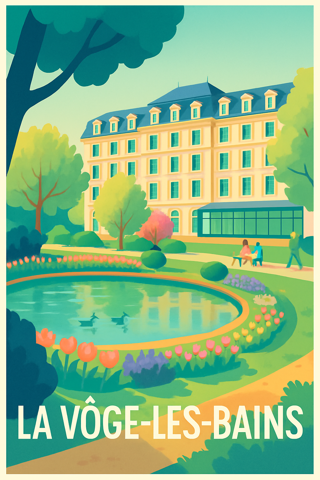Affiche de La Vôge-les-Bains - Escapade au cœur des jardins paisibles