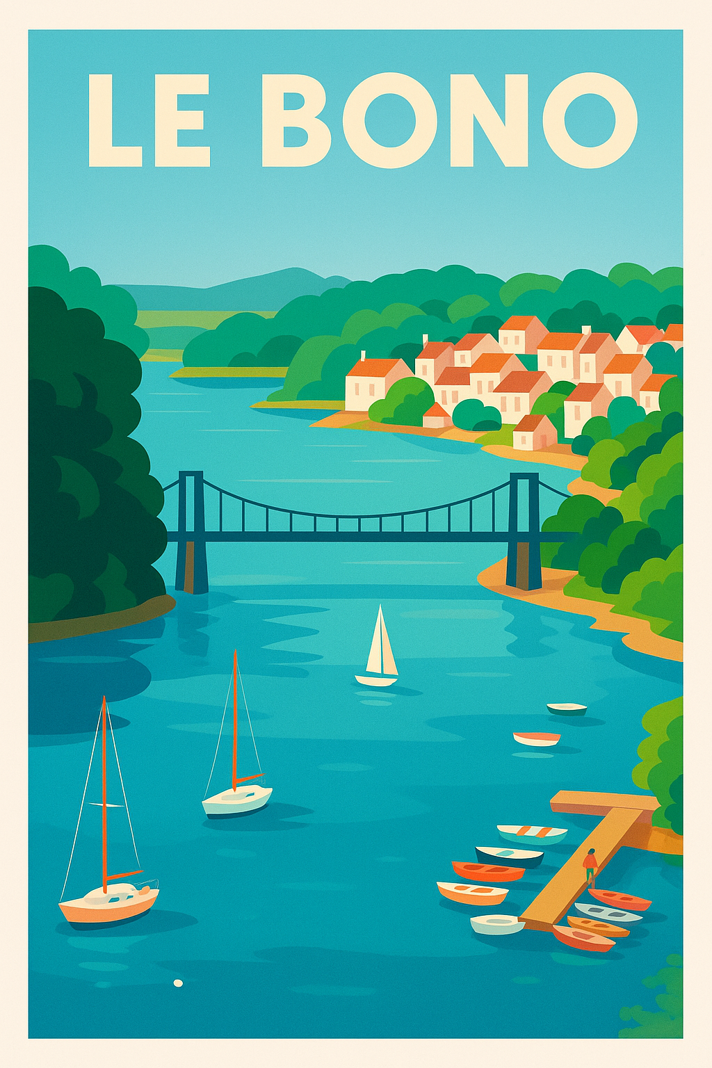 Affiche de Le Bono - Charme paisible en bord de rivière