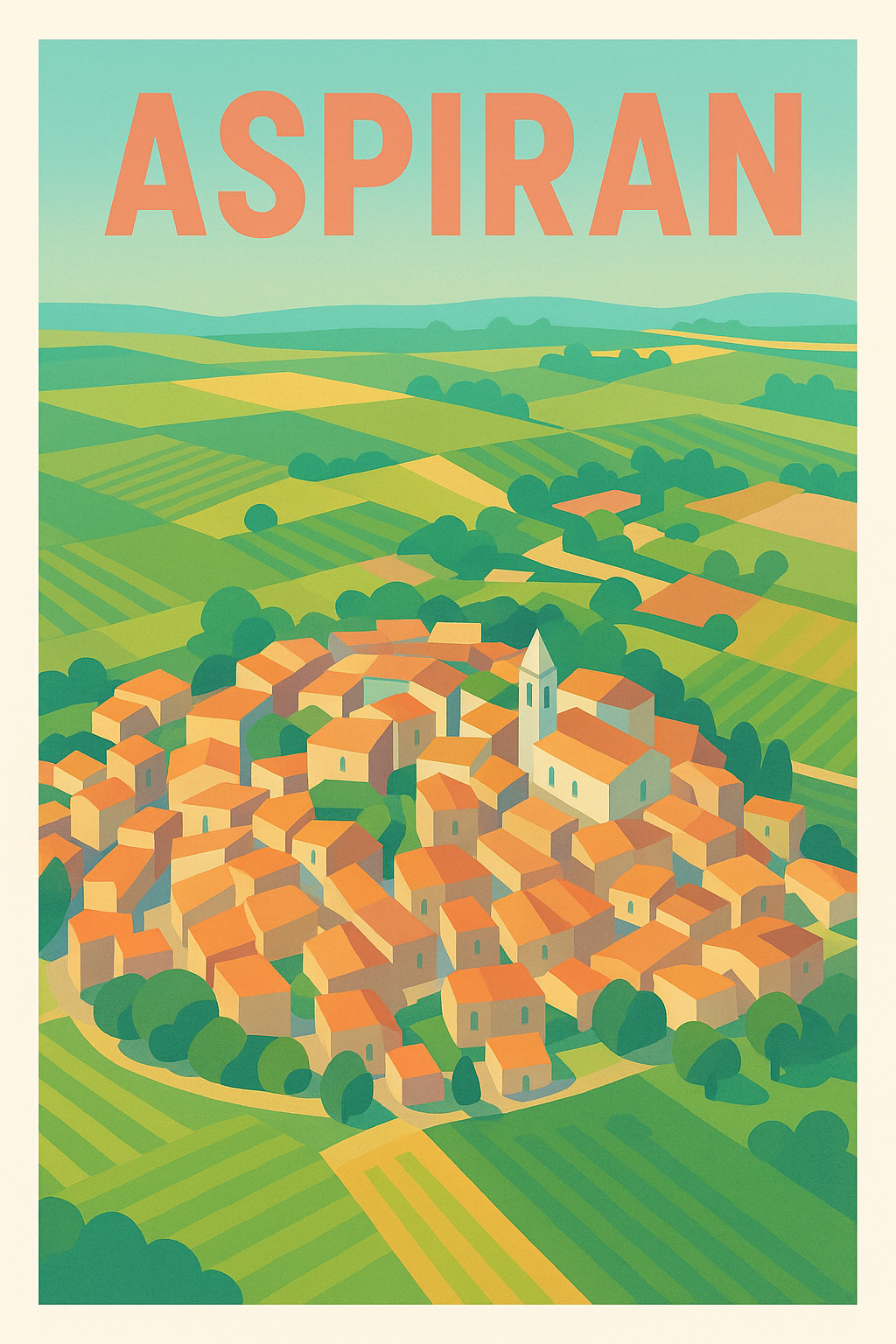 Affiche de Aspiran - Charme authentique au cœur de la nature