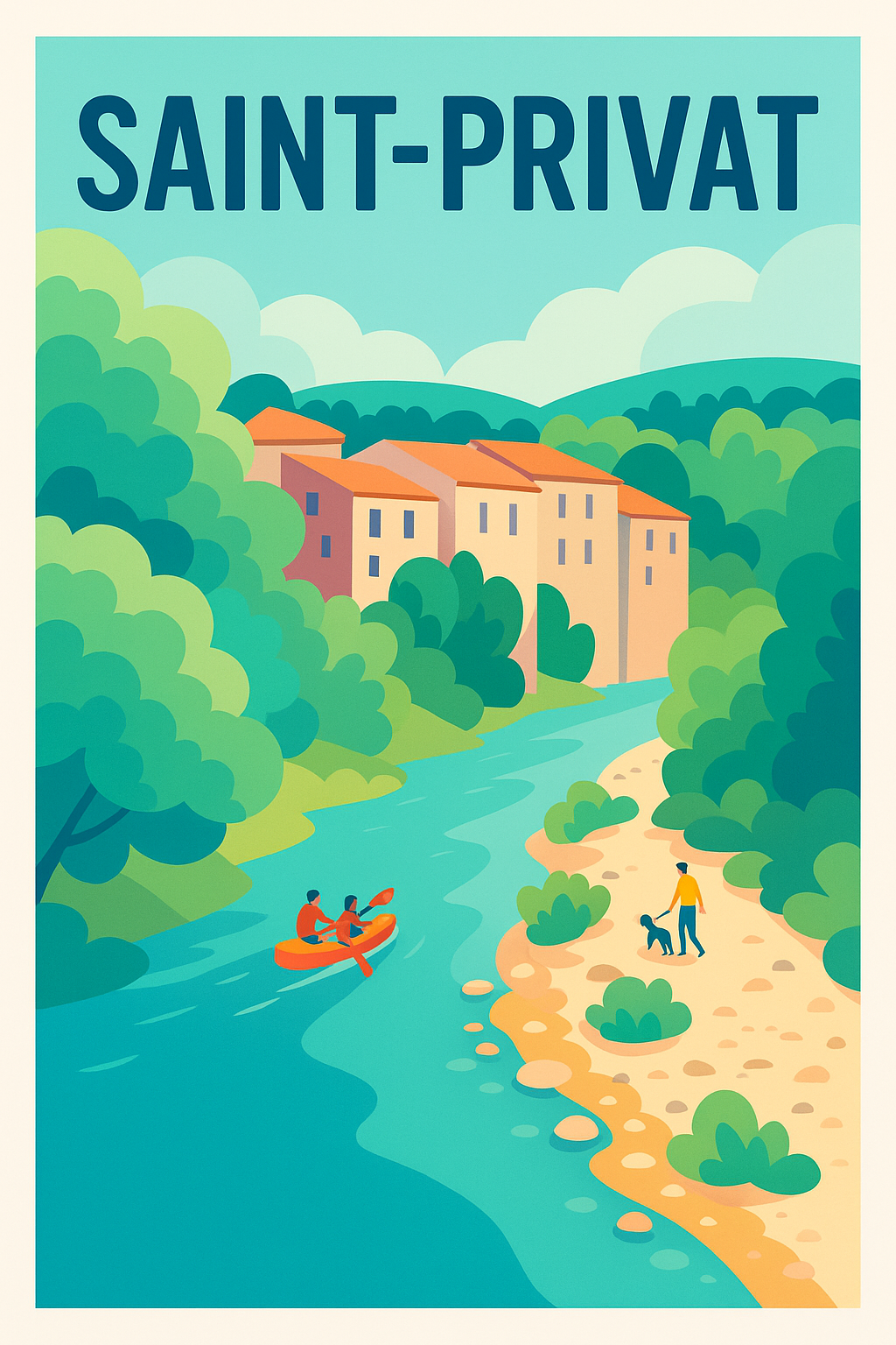 Affiche de Saint-Privat - L'évasion au bord de l'eau