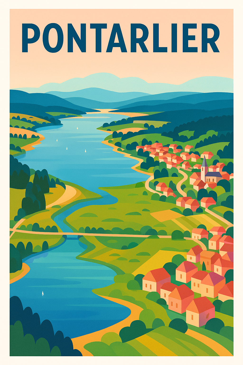 Affiche de Pontarlier - Évasion et douceur de la nature