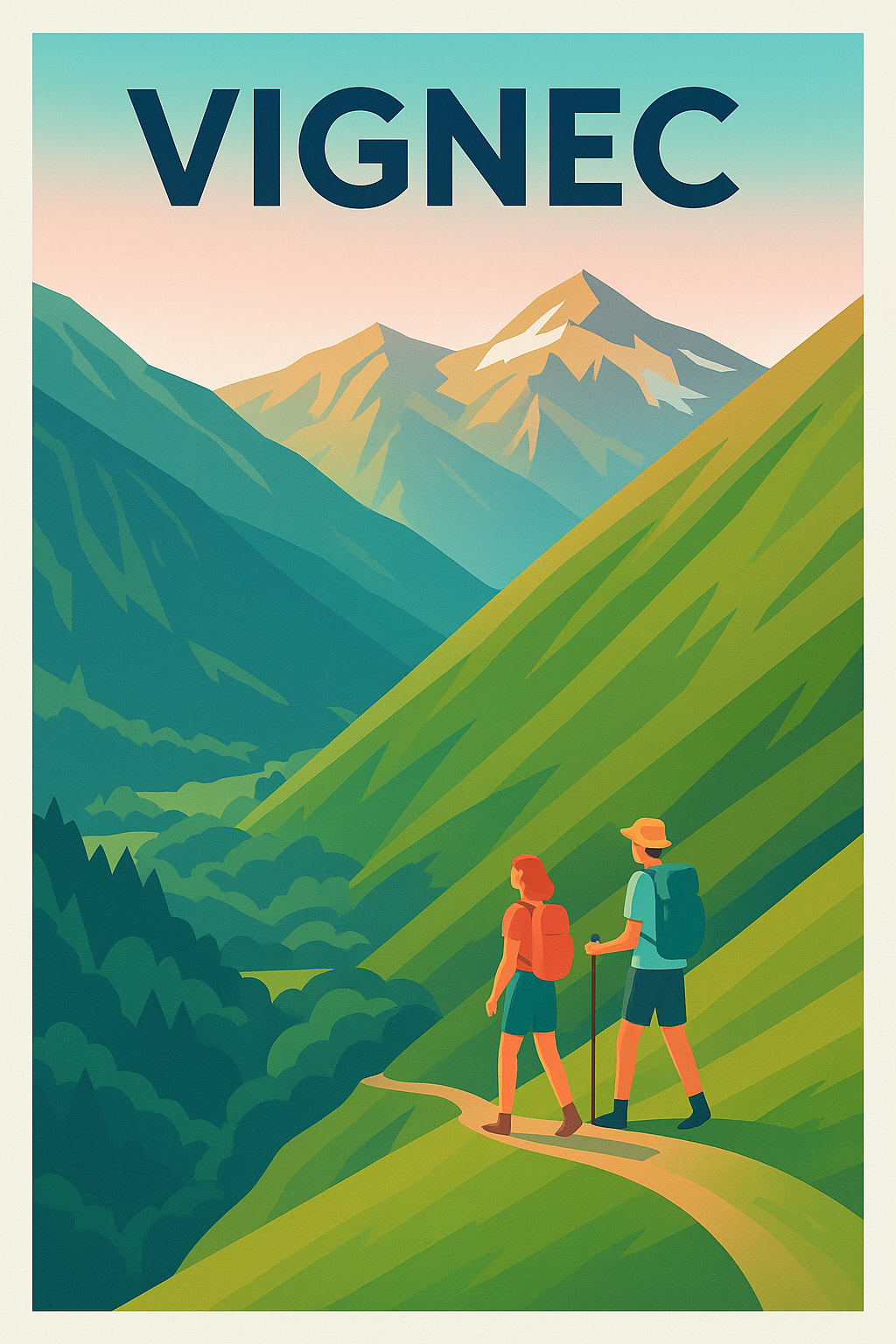 Affiche de Vignec - Évasion Montagnarde Authentique