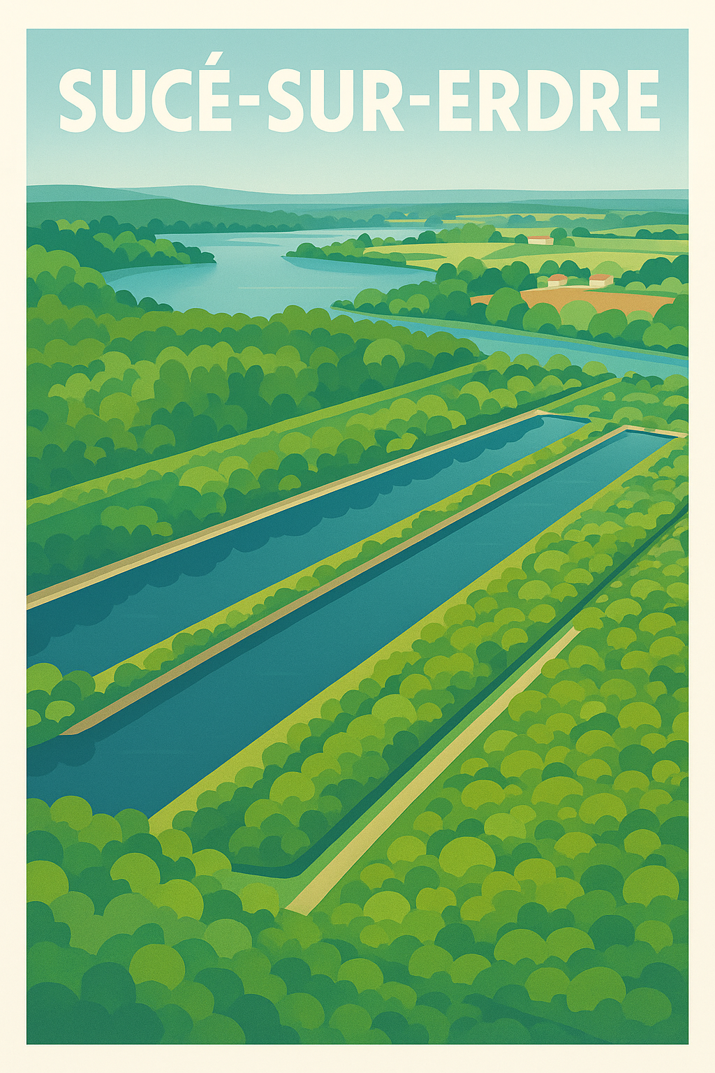Affiche de Sucé-sur-Erdre - L'élégance naturelle au fil de l'eau