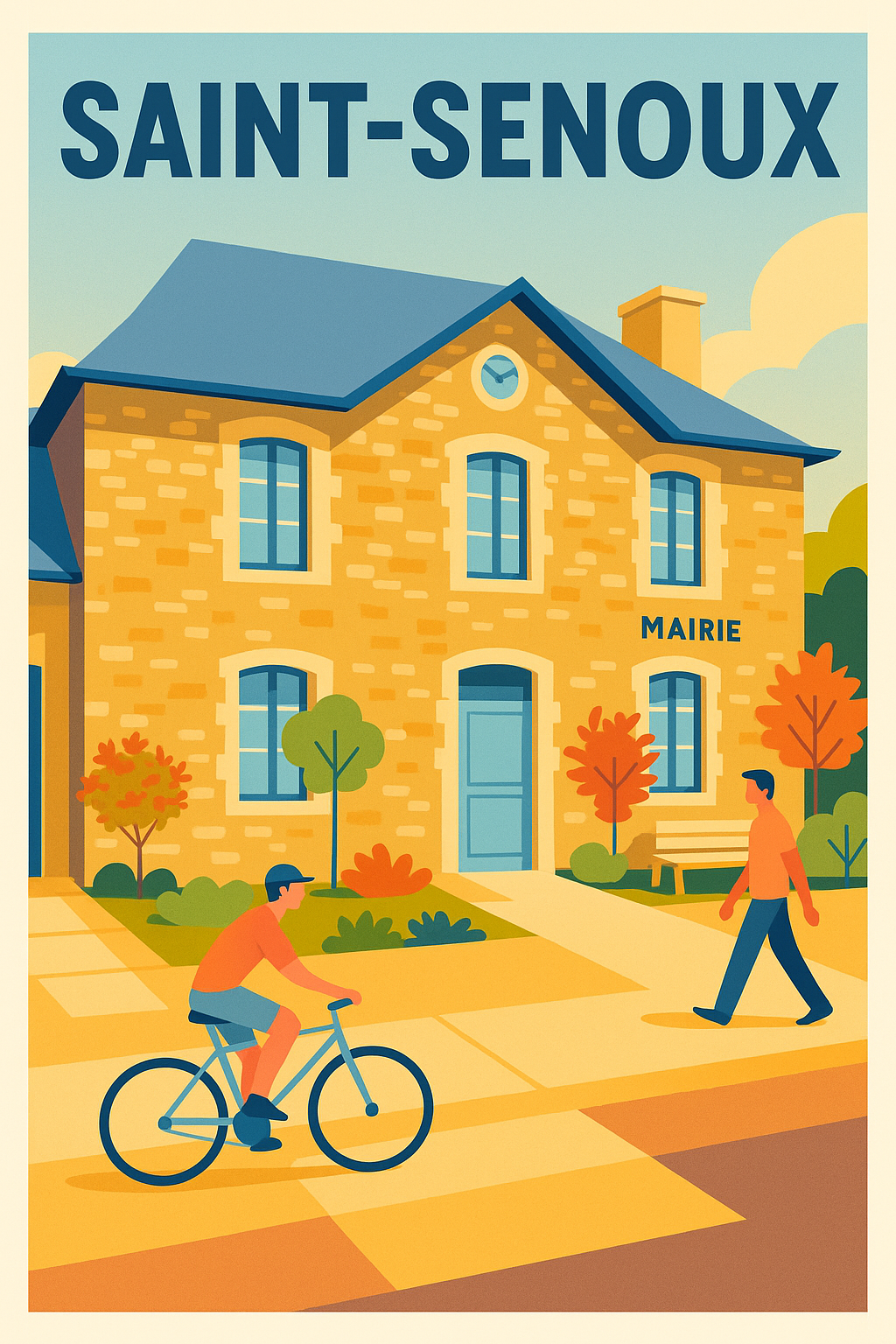 Affiche de Saint-Senoux - L'élégance paisible de la mairie