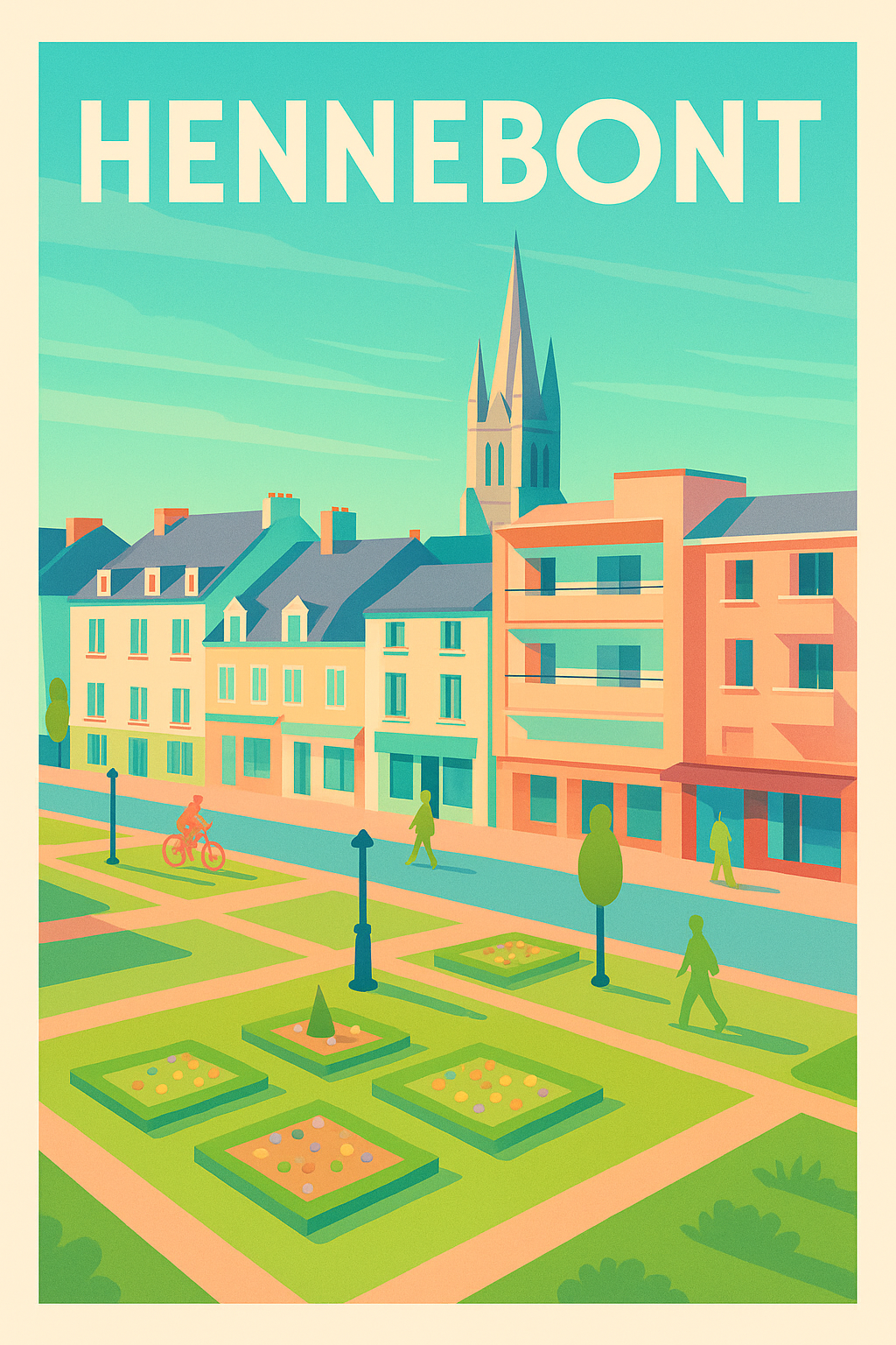 Affiche de Hennebont - Charme paisible au cœur de la ville