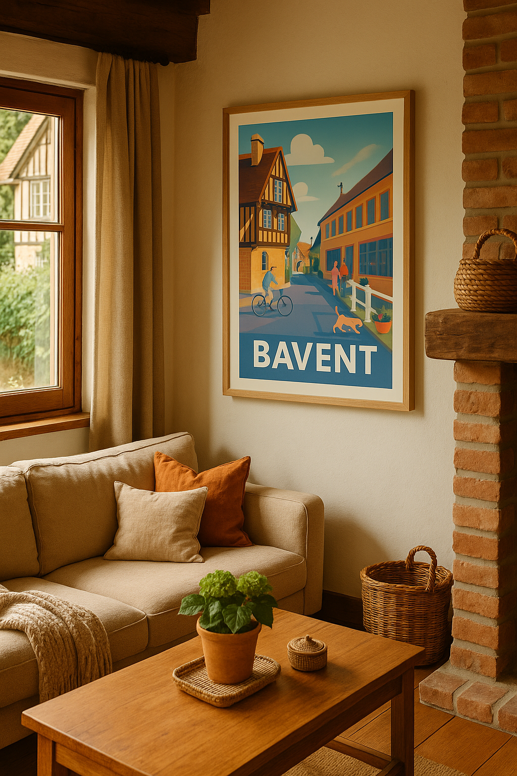 Calvados France Affiche de Bavent - Charme et douceur d'une ville normande