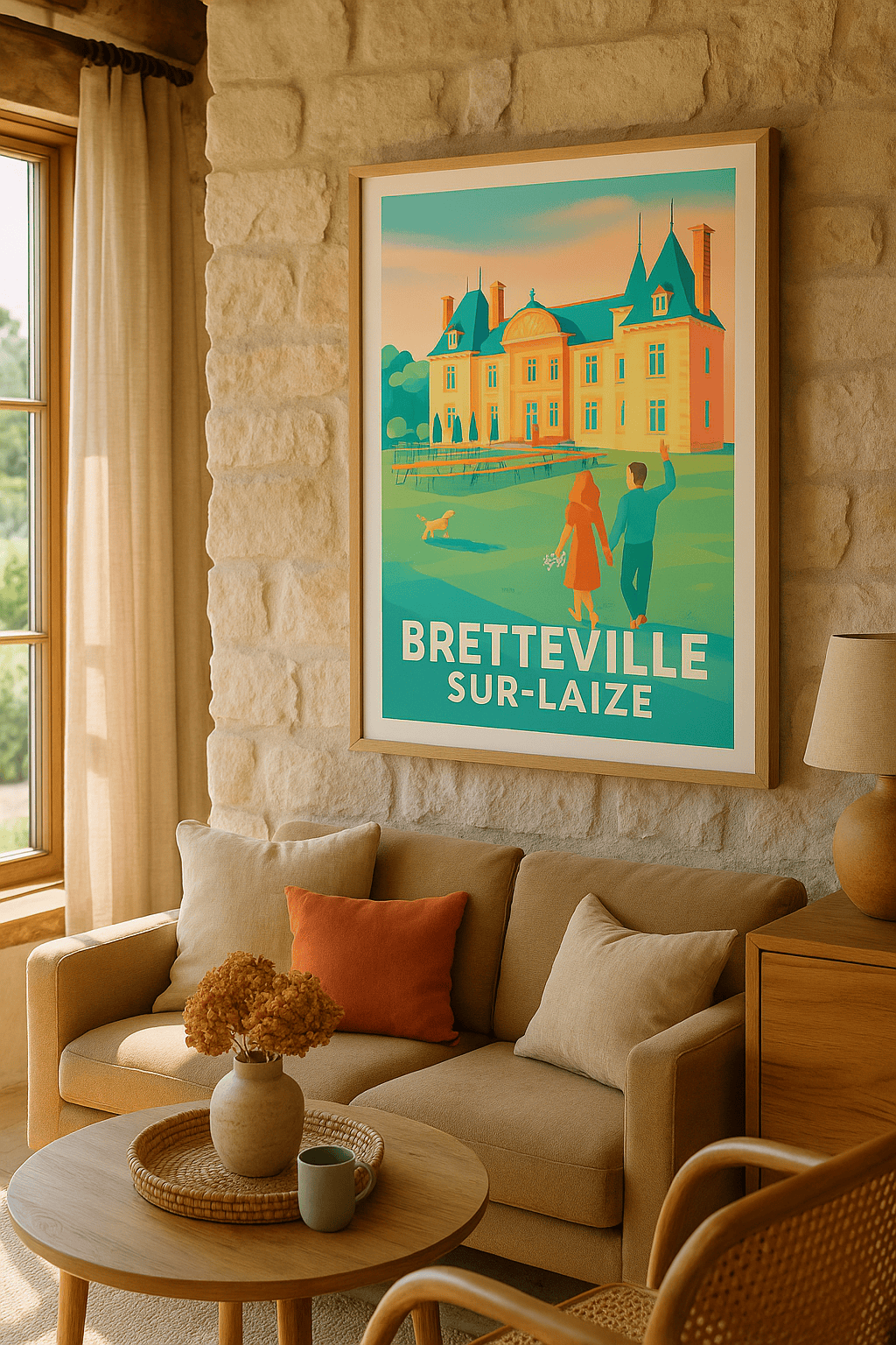 Calvados France Affiche de Bretteville sur-Laize - Charme et sérénité au cœur de la campagne