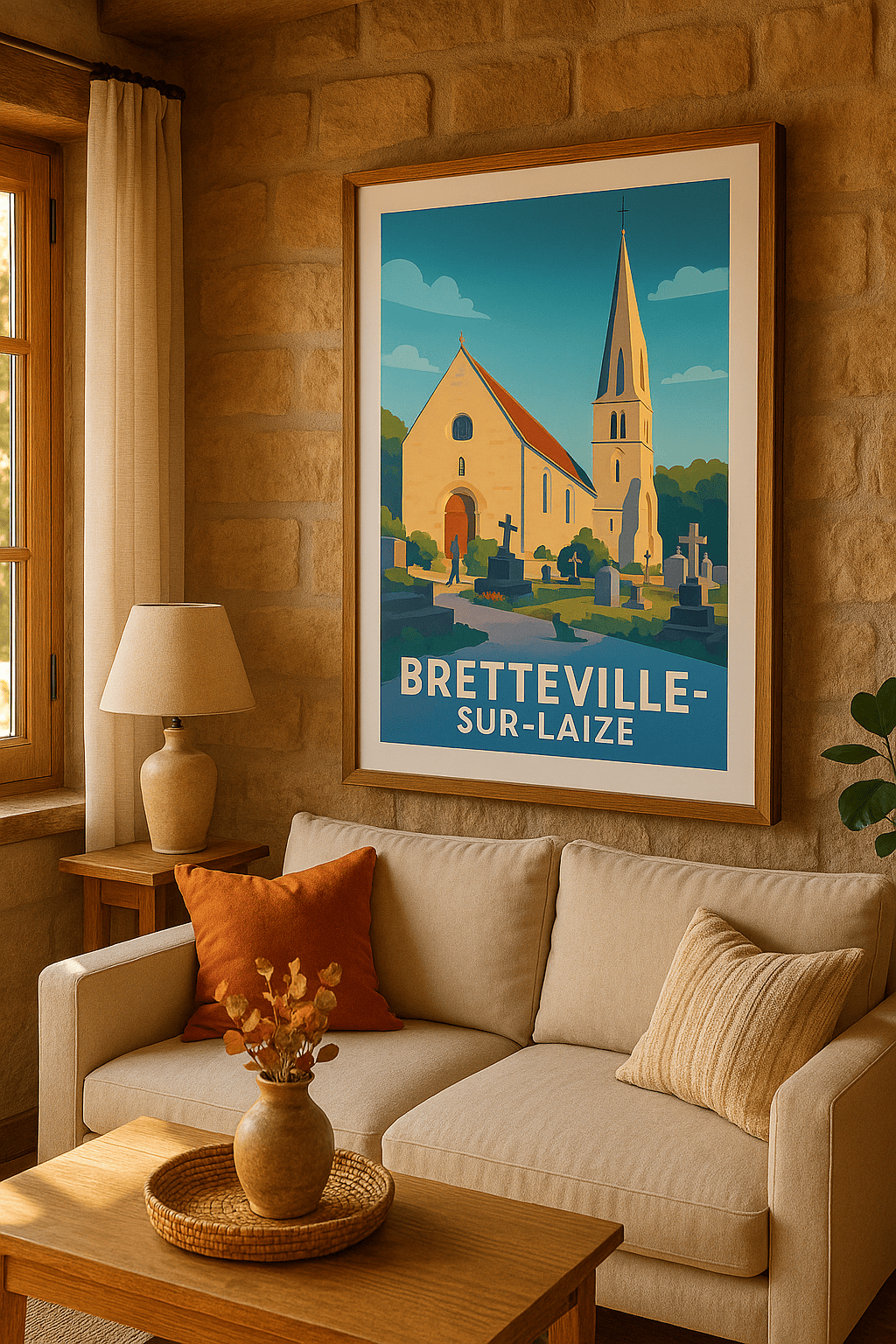 Calvados France Affiche de Bretteville-sur-Laize - Charme paisible et patrimoine