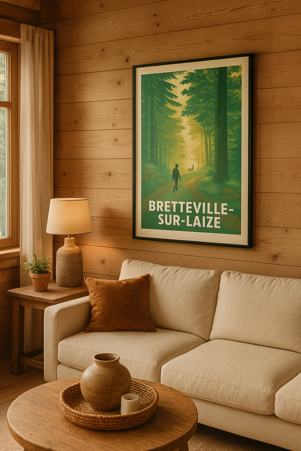 Calvados France Affiche de Bretteville-sur-Laize - Promenade enchantée en forêt