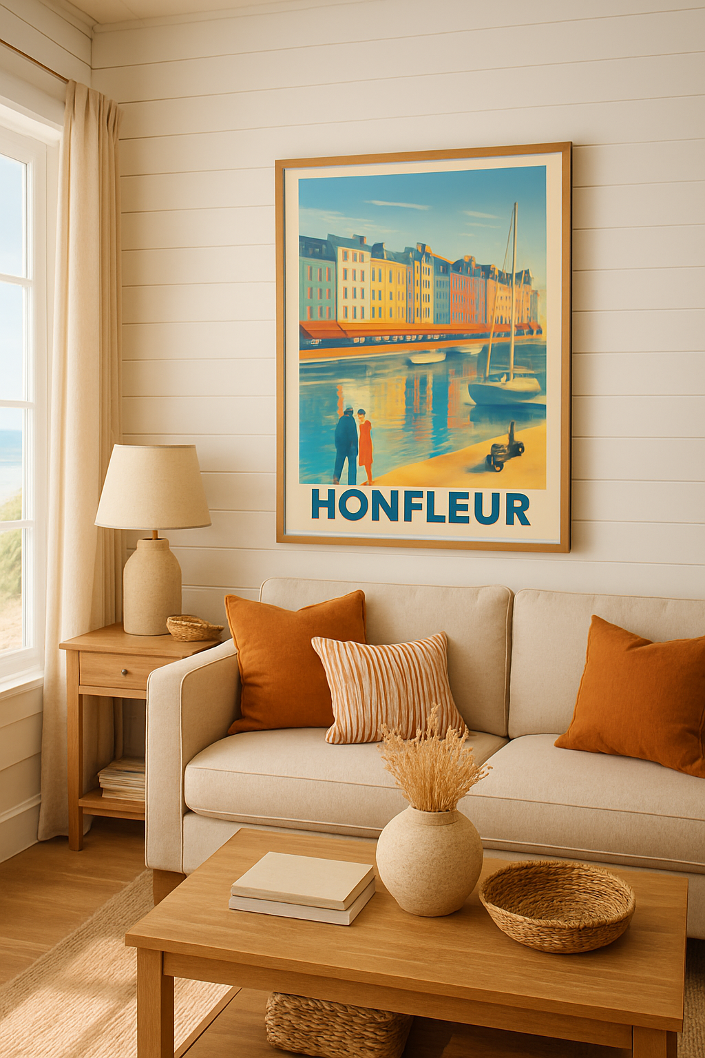 Calvados France Affiche de Honfleur - Charme et Sérénité au Port