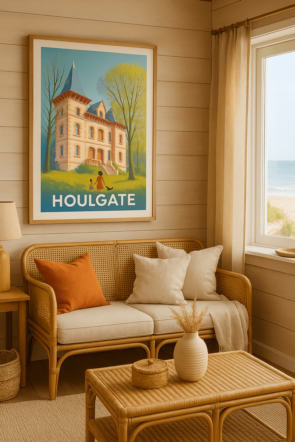 Calvados France Affiche de Houlgate - Sérénité et charme normand