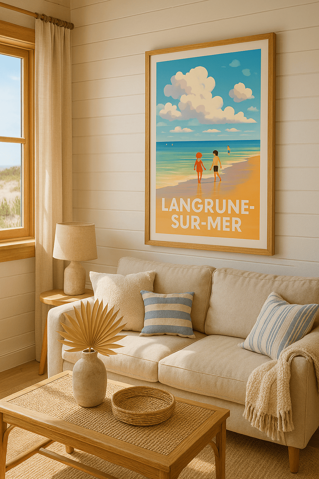Calvados France Affiche de Langrune-sur-Mer - Douceur et sérénité balnéaire